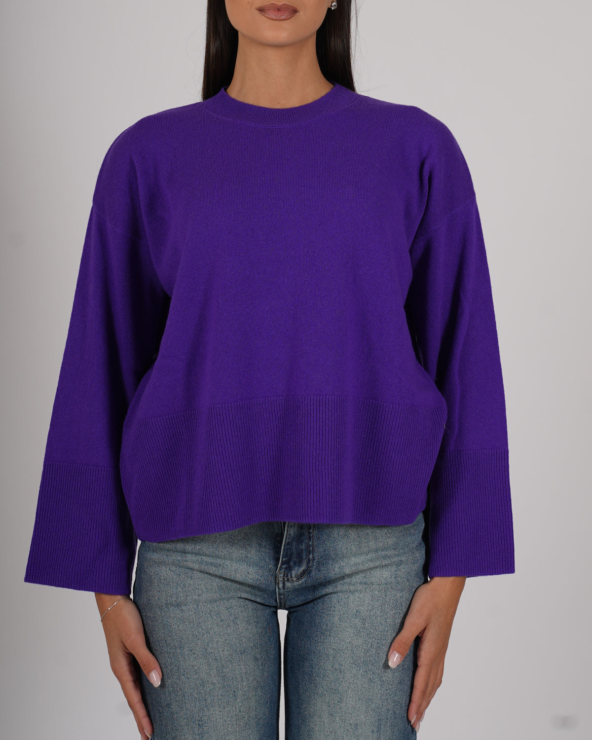Maglia girocollo in mano lana- Halima