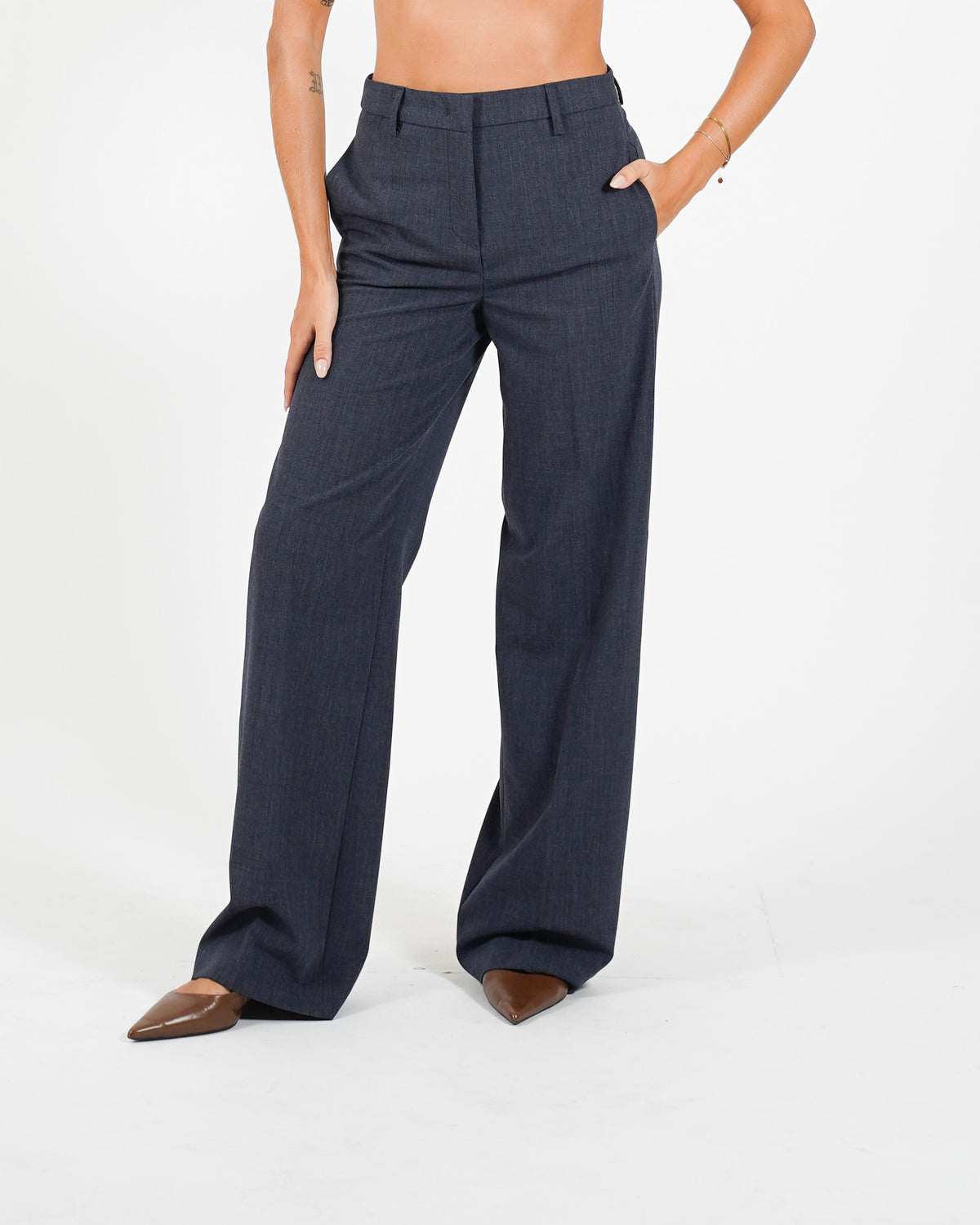 Pantaloni regular fit in ecofibra - Giovanna