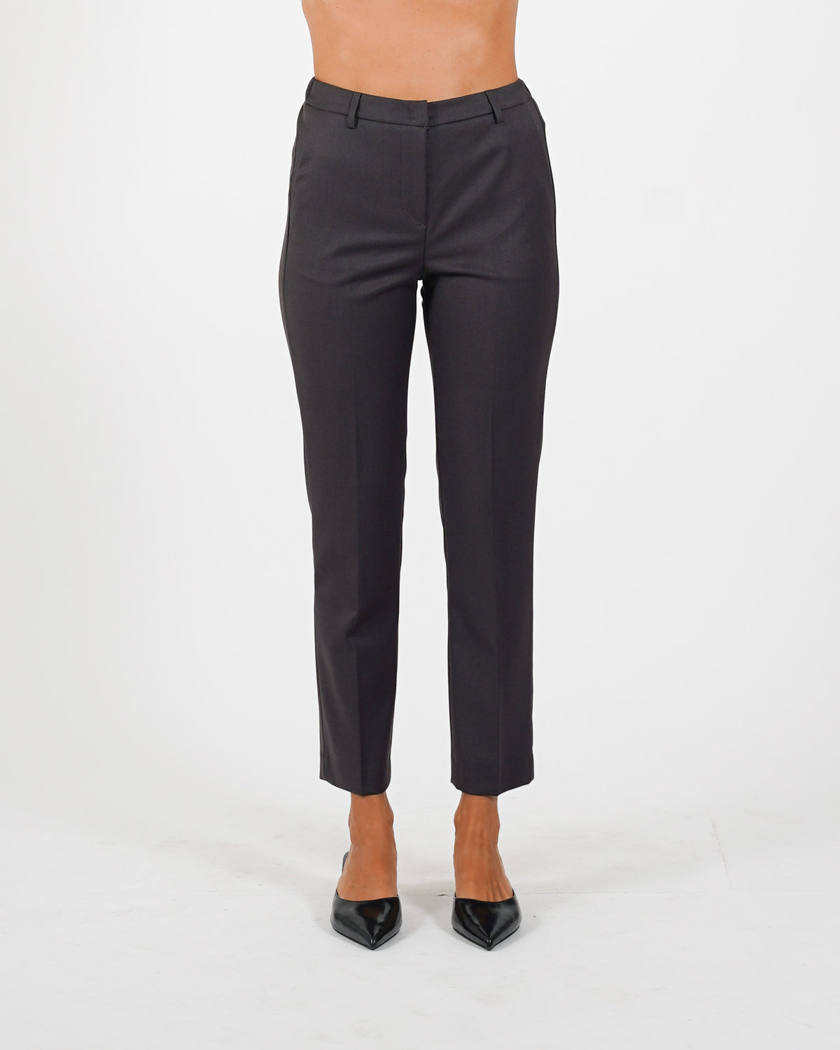Pantaloni slim fit con bustino in fresco lana - Vidula