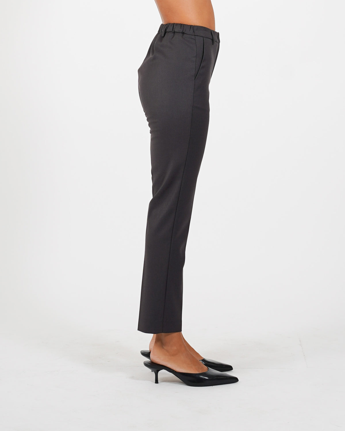 Pantaloni slim fit con bustino in fresco lana - Vidula