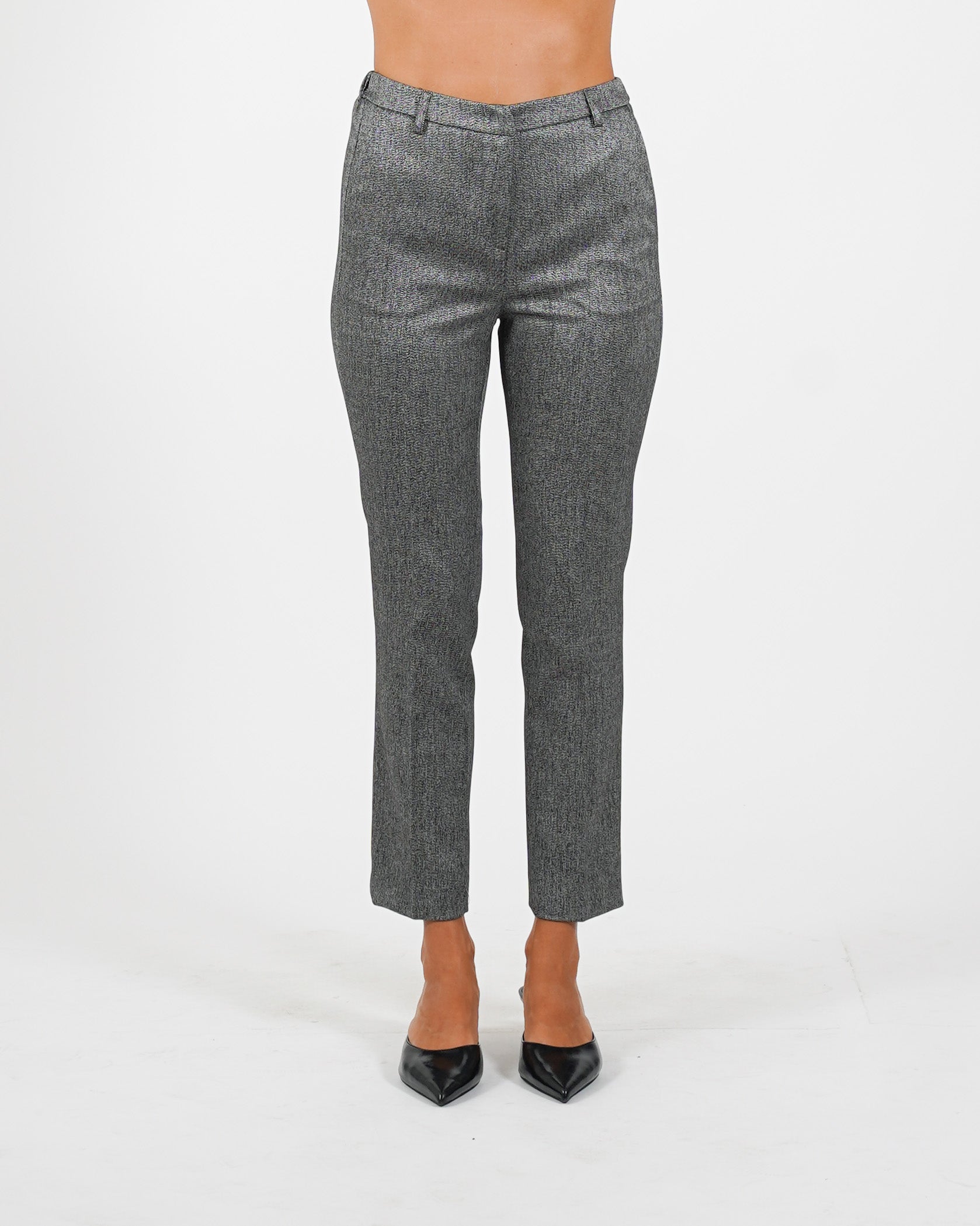 Pantaloni slim fit con bustino in fresco lana - Vidula