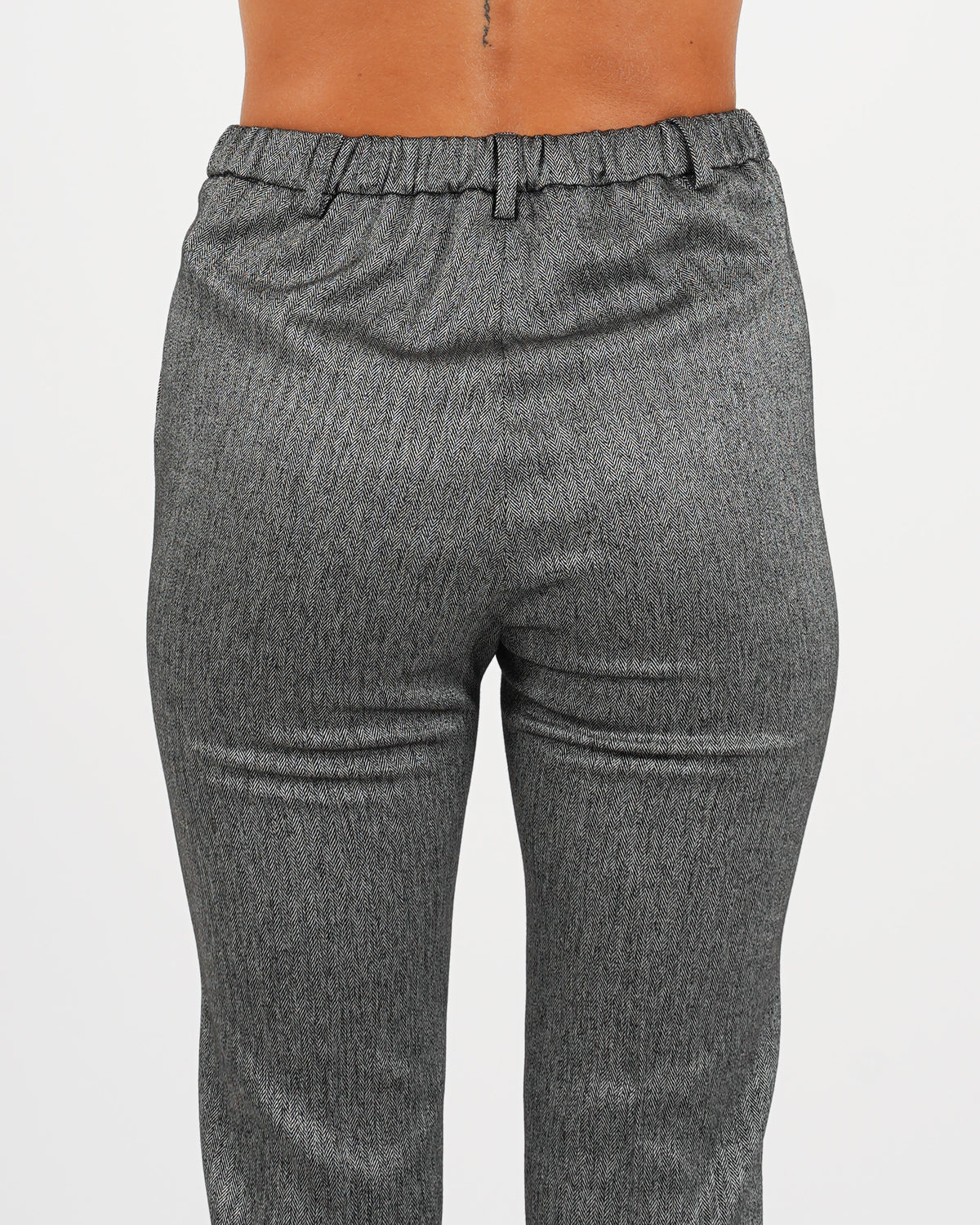 Pantaloni slim fit con bustino in fresco lana - Vidula