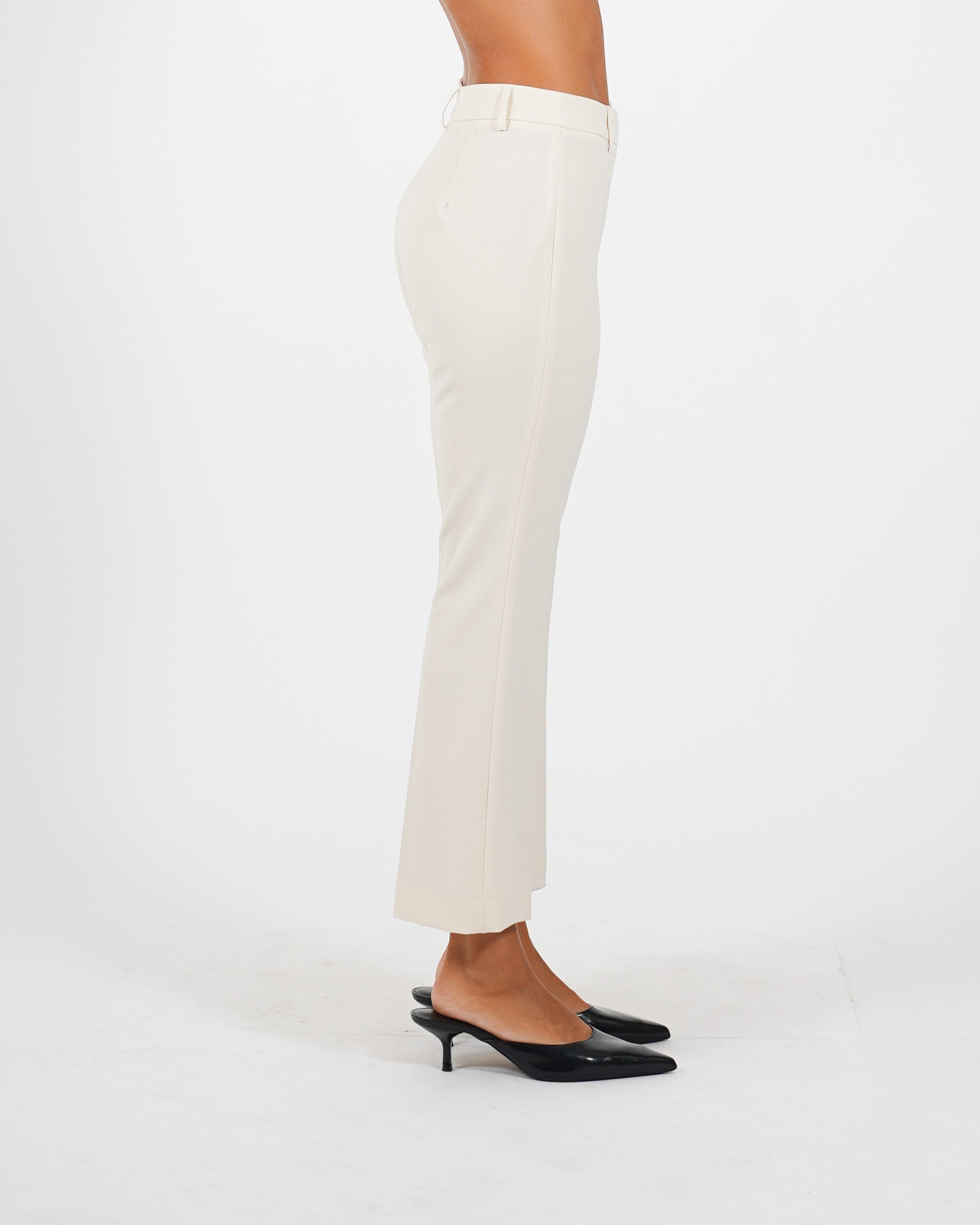 Pantaloni slim fit con bustino in fresco lana - Varsha