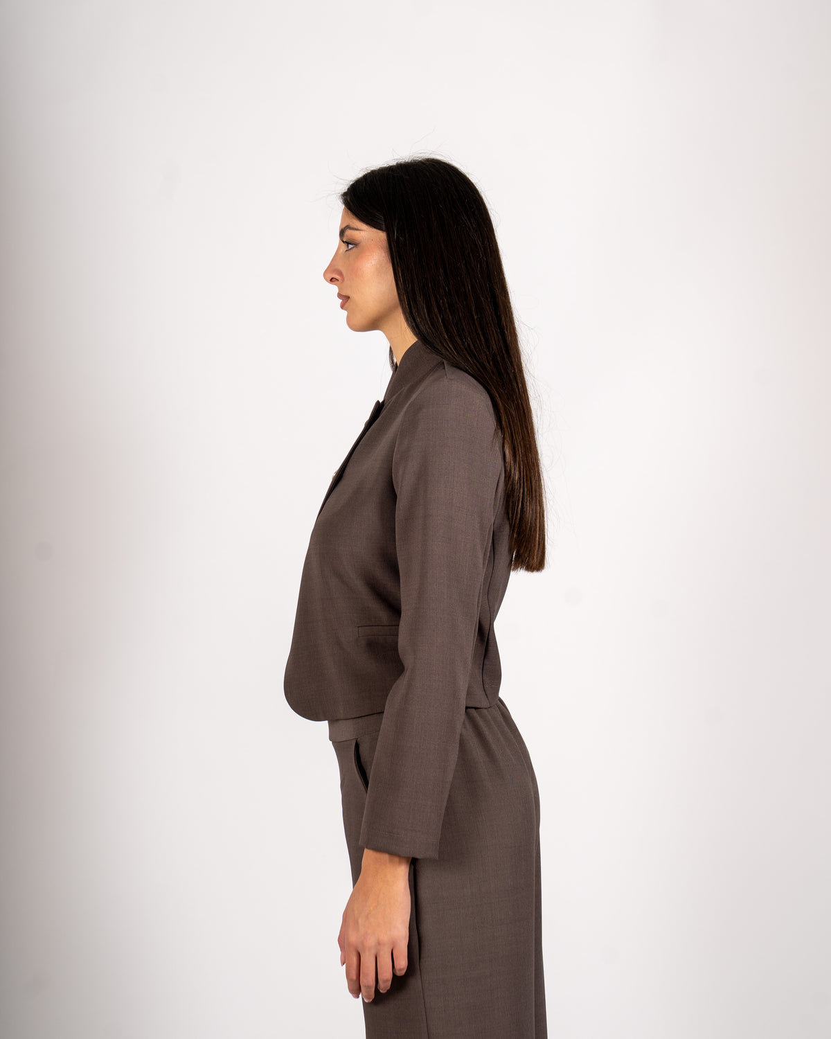 Giacca kimono cropped in frescolana - Meryem