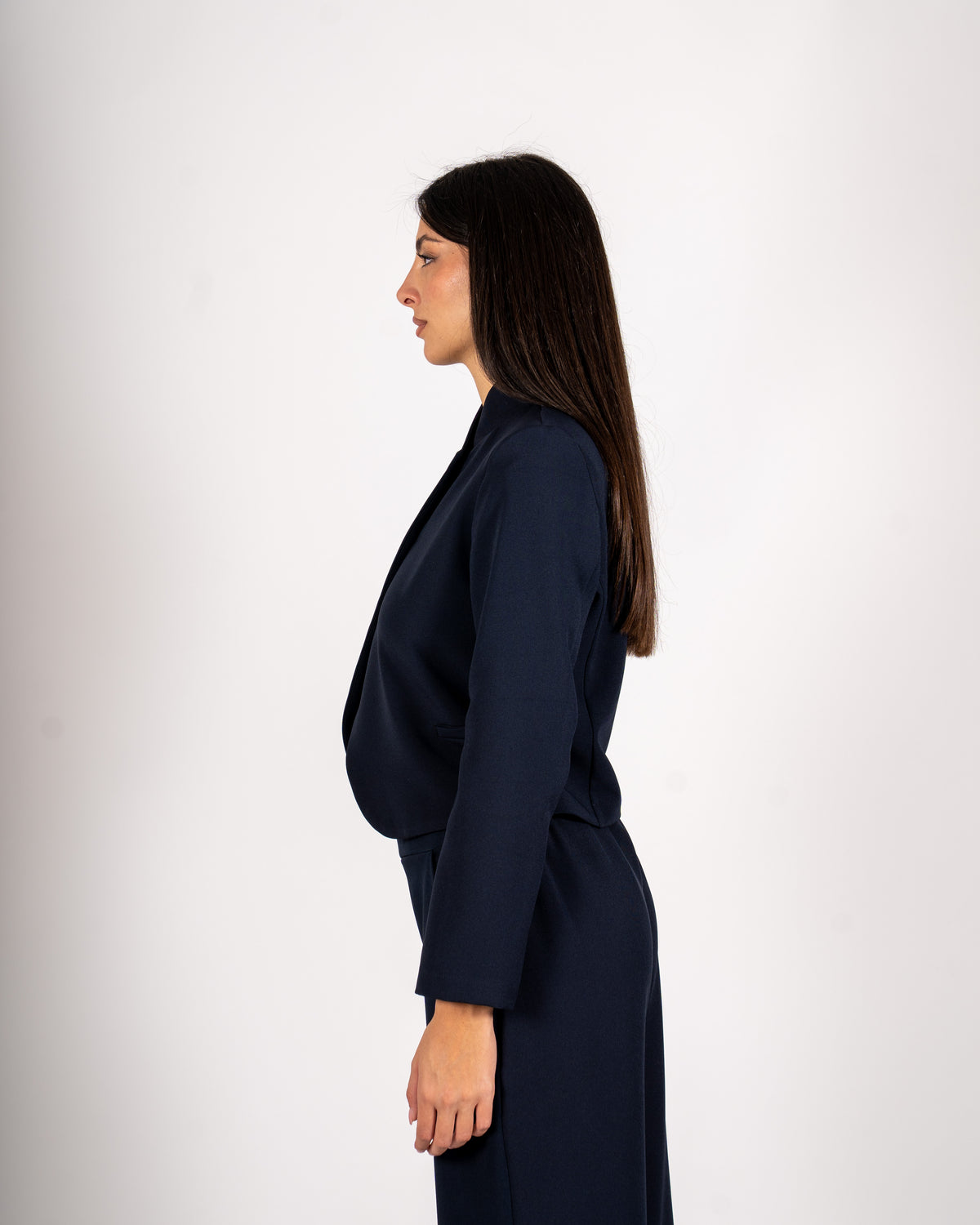 Giacca kimono cropped in frescolana - Meryem