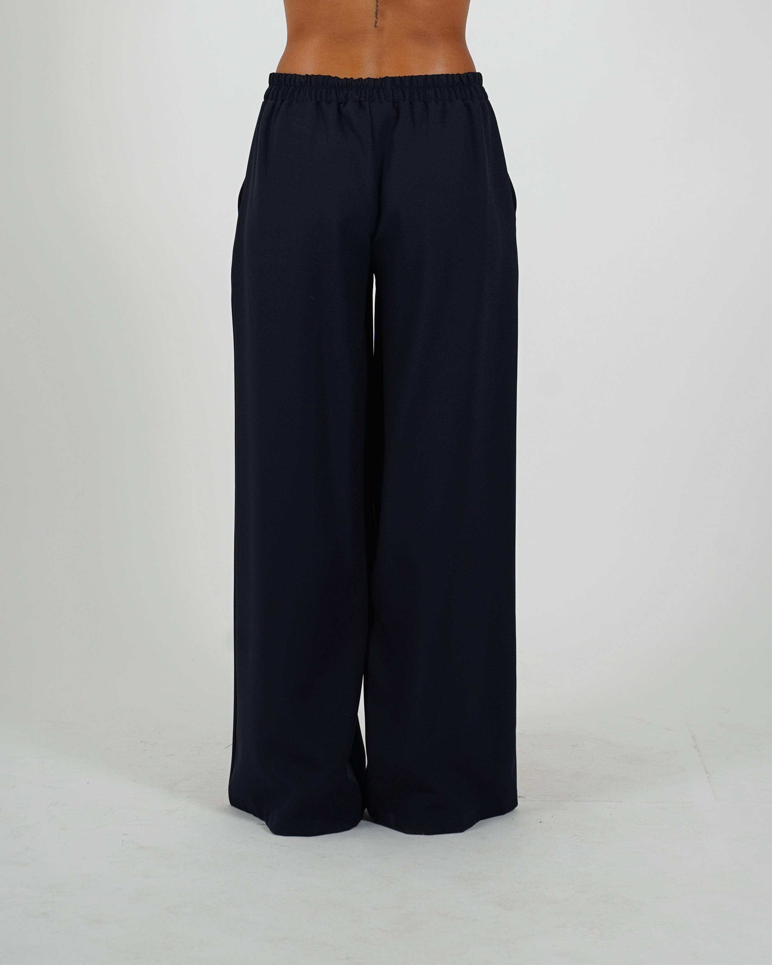 Pantaloni con baschina e gamba larga - Concetta