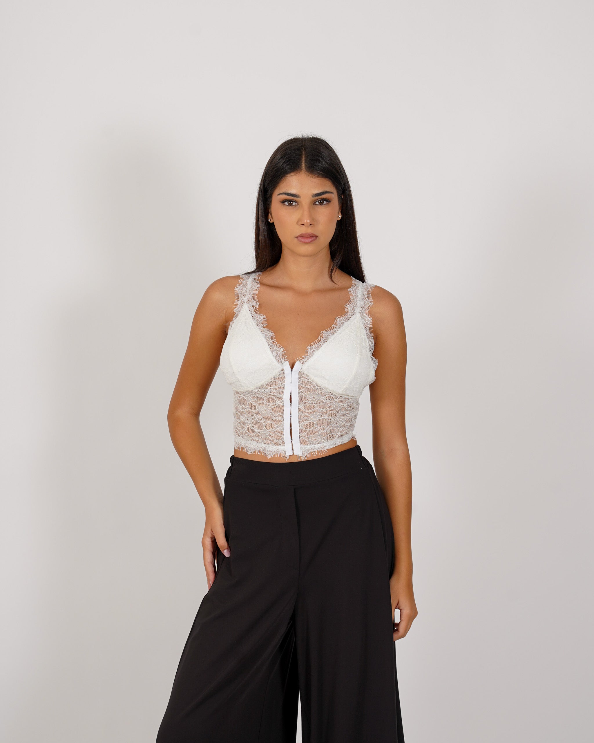 Guêpière in pizzo macramè - Violenta