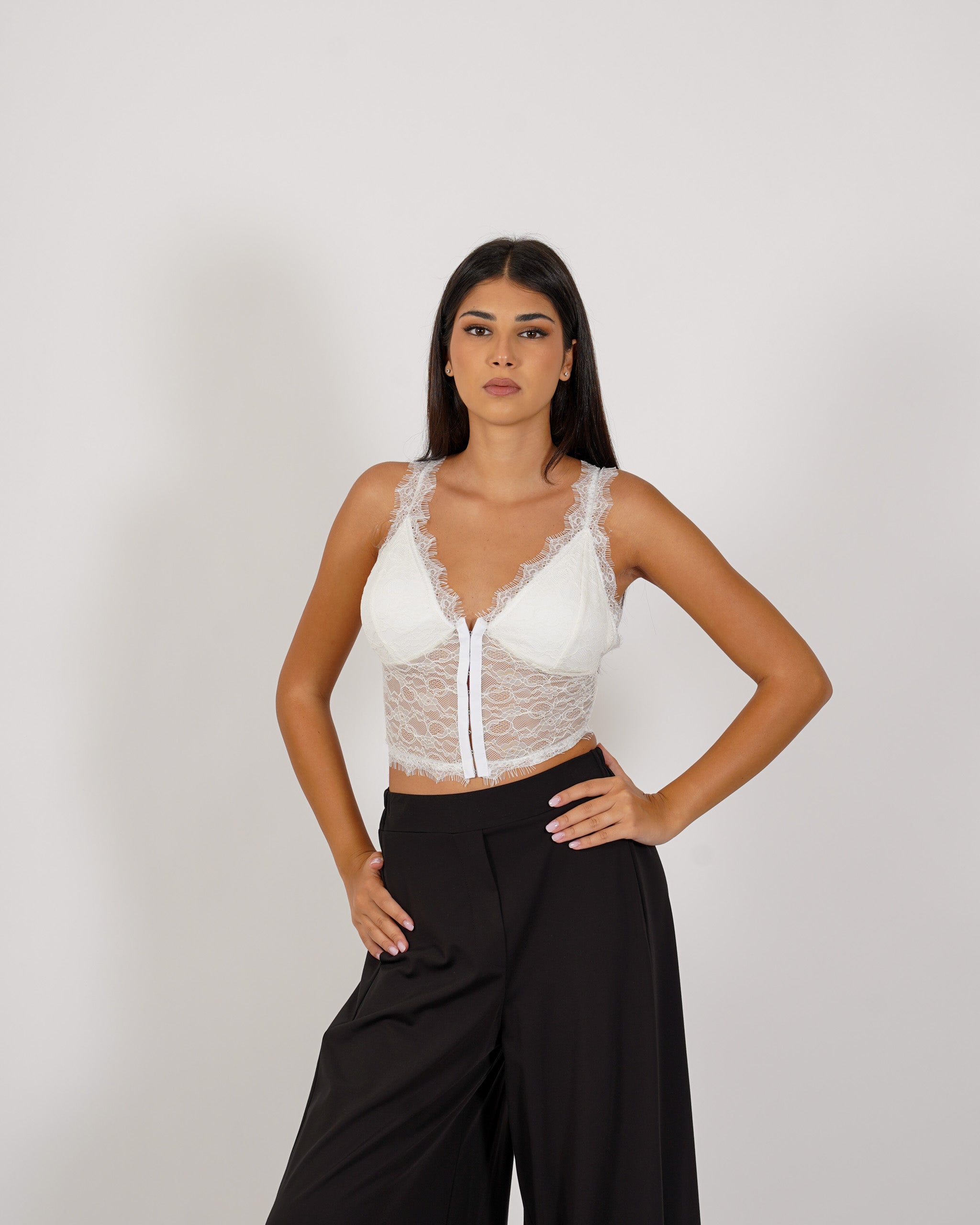 Guêpière in pizzo macramè - Violenta