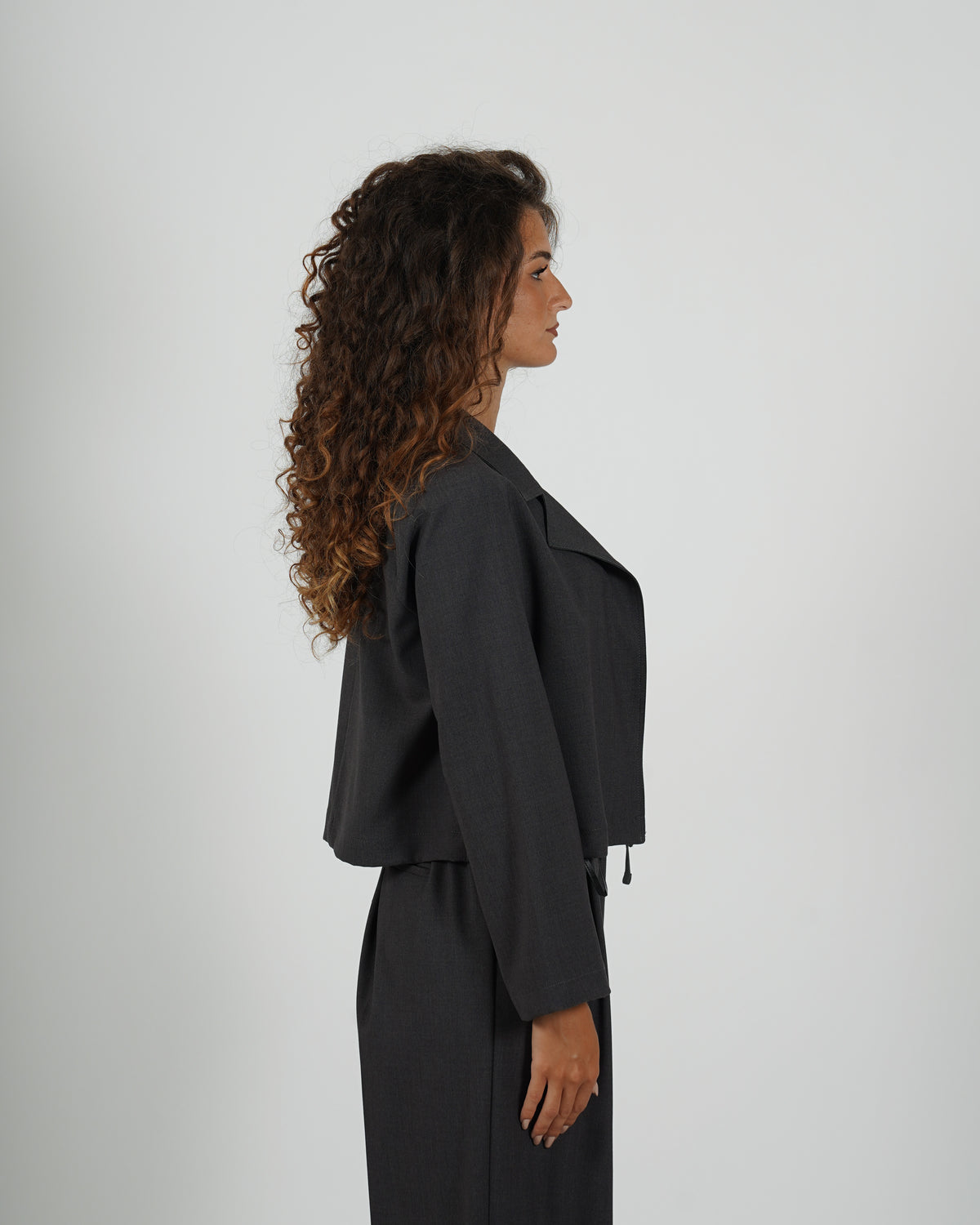 Giacca cropped in frescolana - Blandina