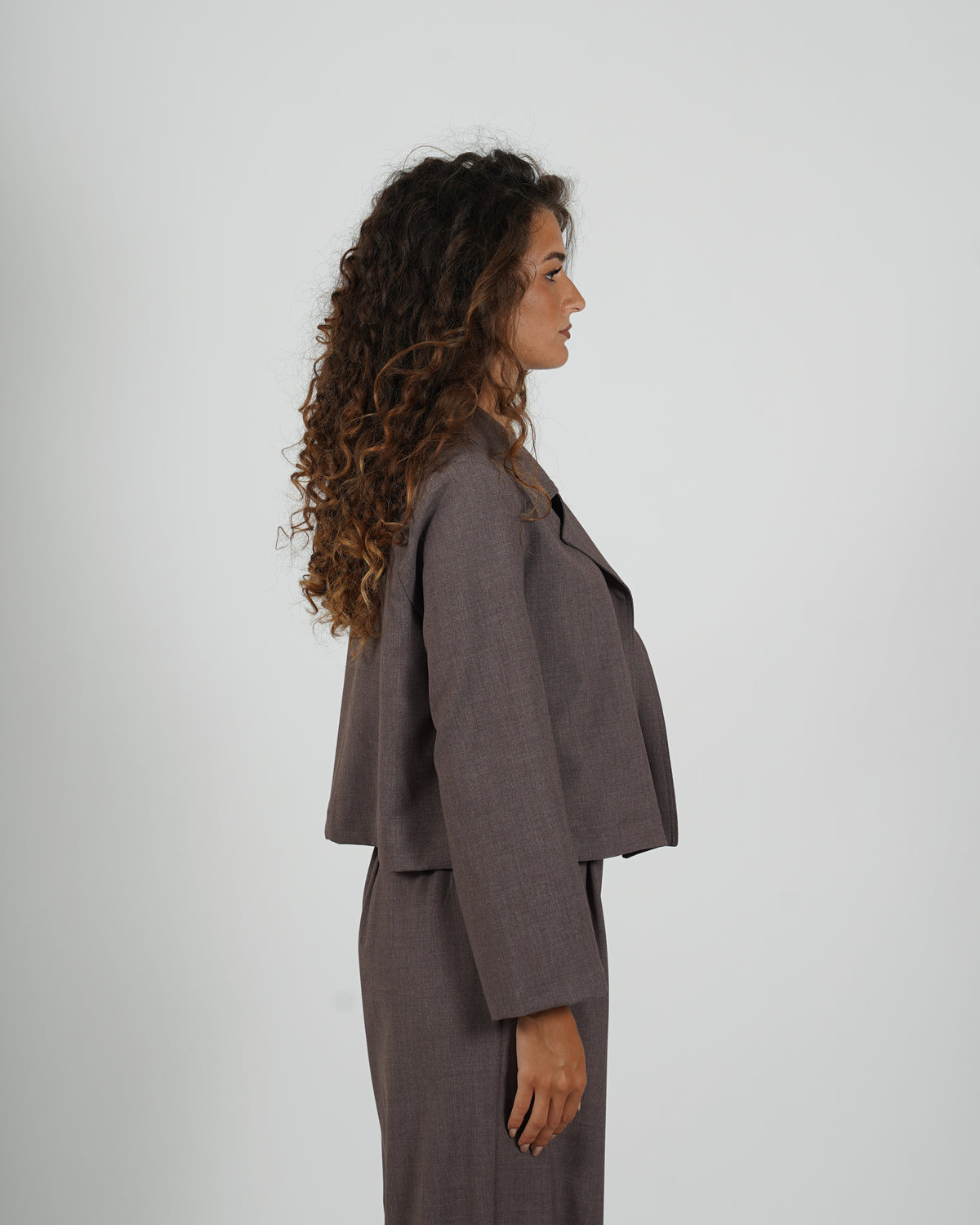 Giacca cropped in frescolana - Blandina