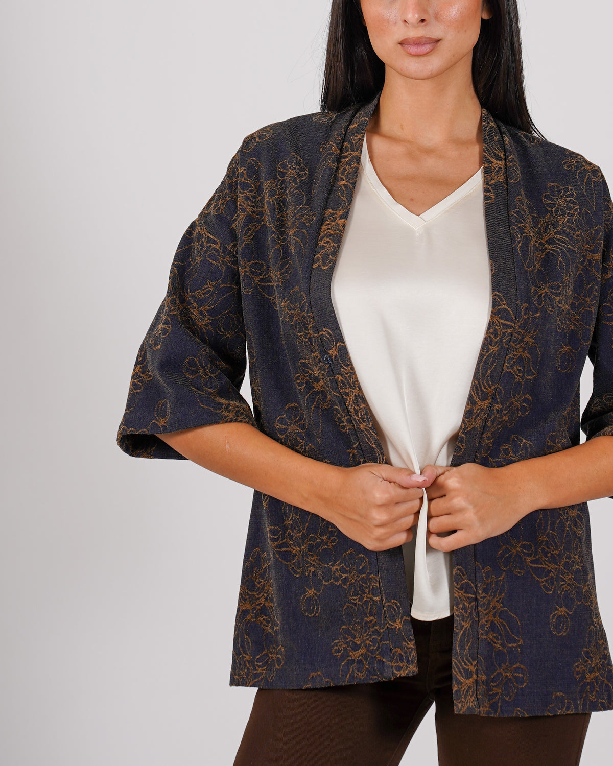Kimono in tessuto jacquard - Lidia