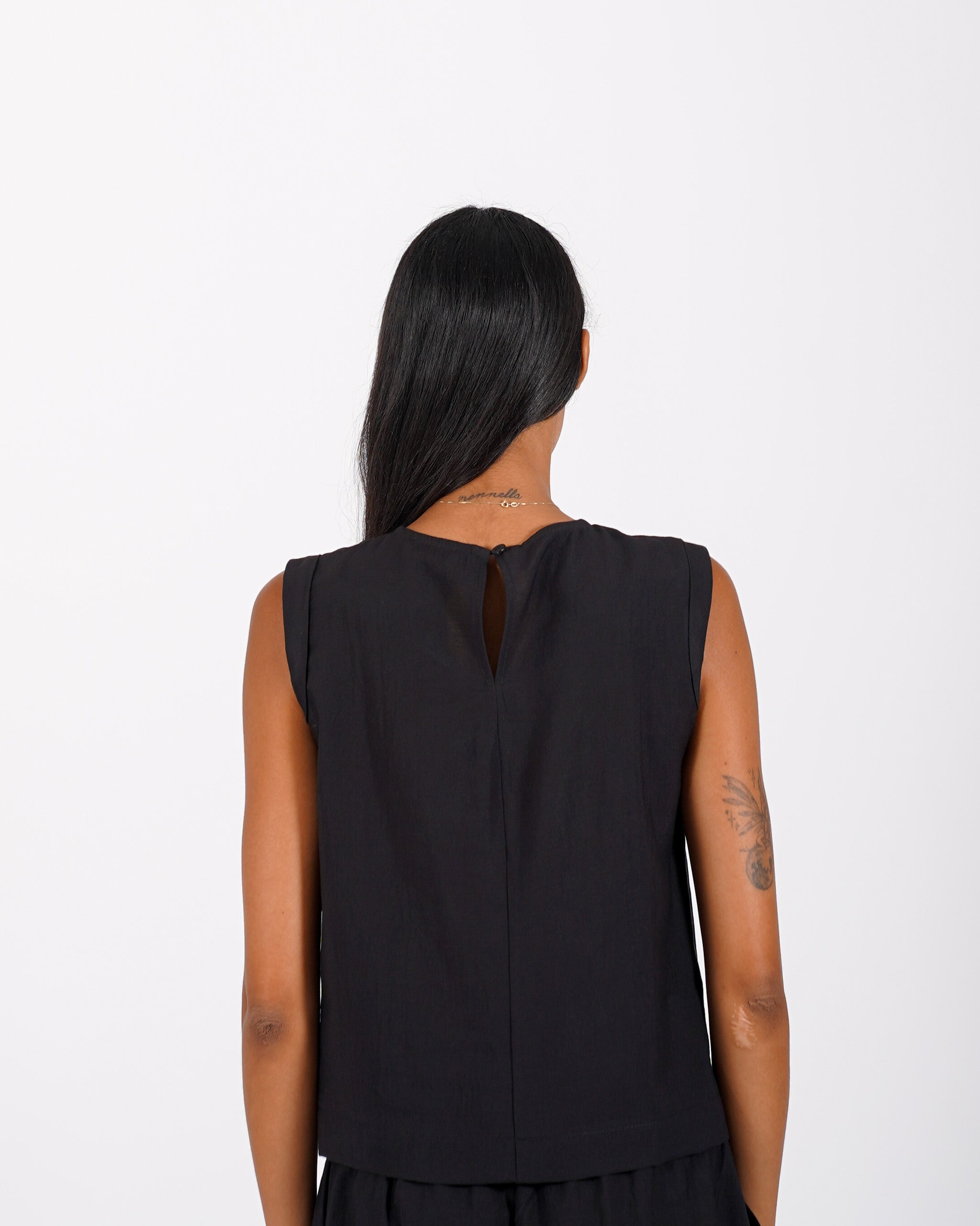 Blusa cropped in tessuto stropicciato - Lindsay