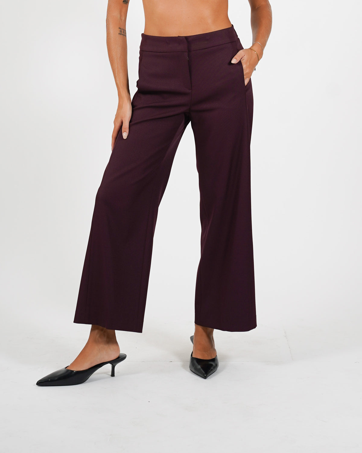 Pantaloni cropped in eco fibra - Manzano