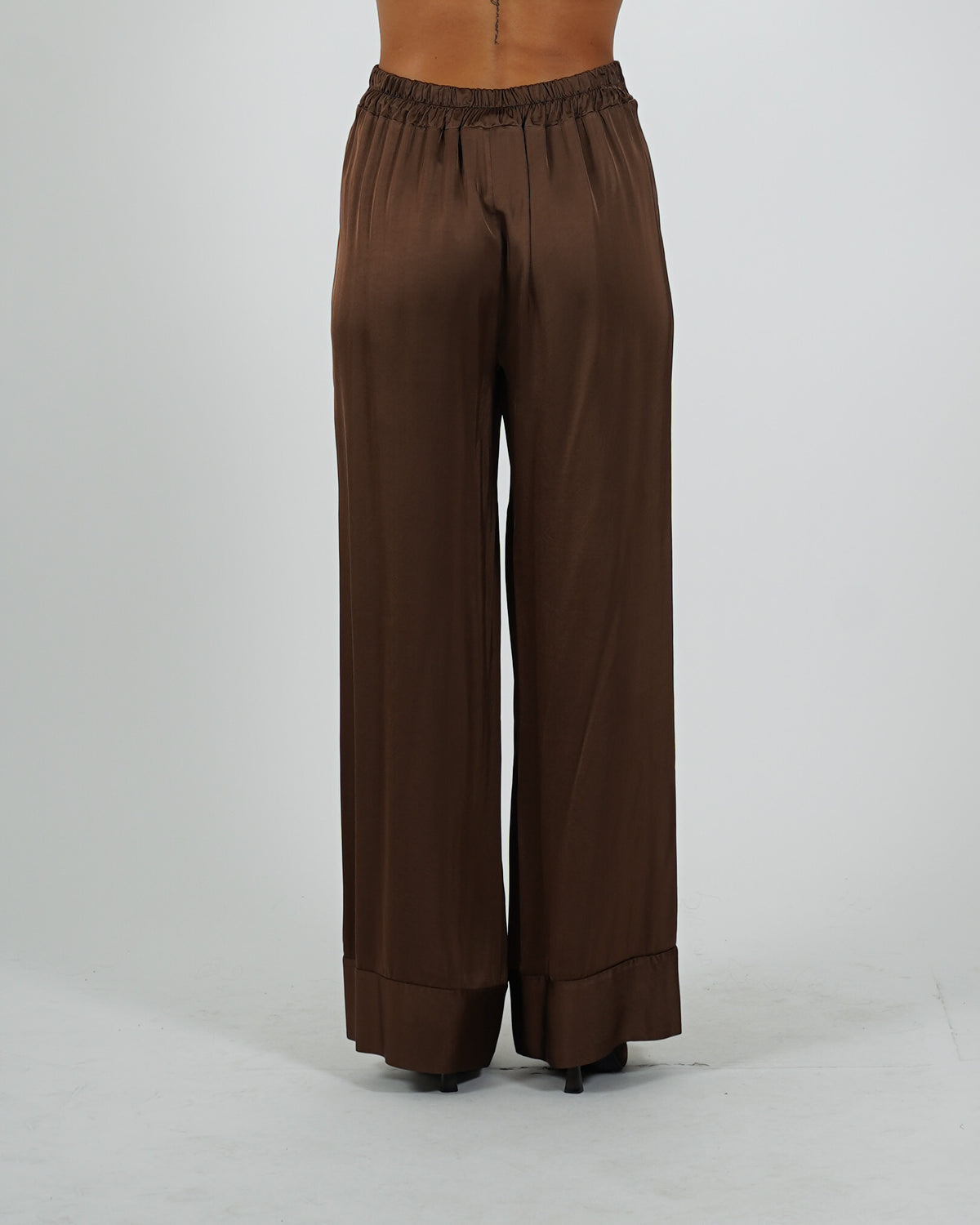 Pantaloni con baschina e gamba larga - Galante