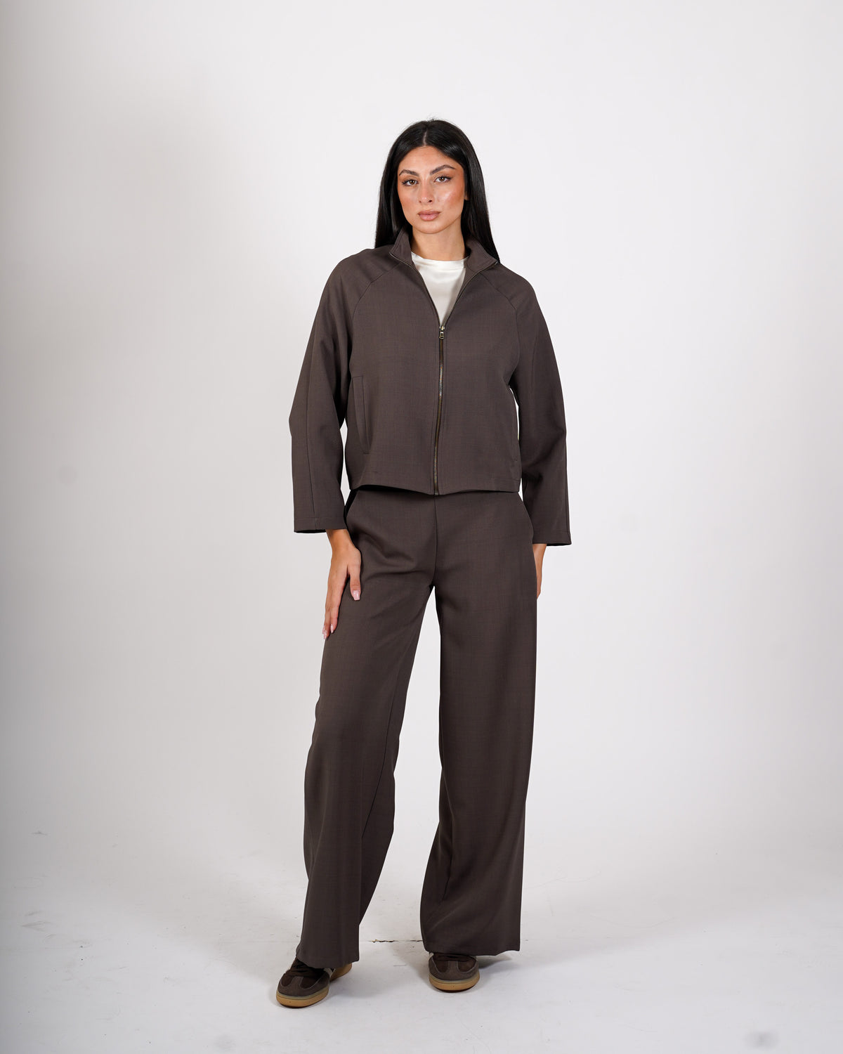 Giacca cropped con zip - Sannita