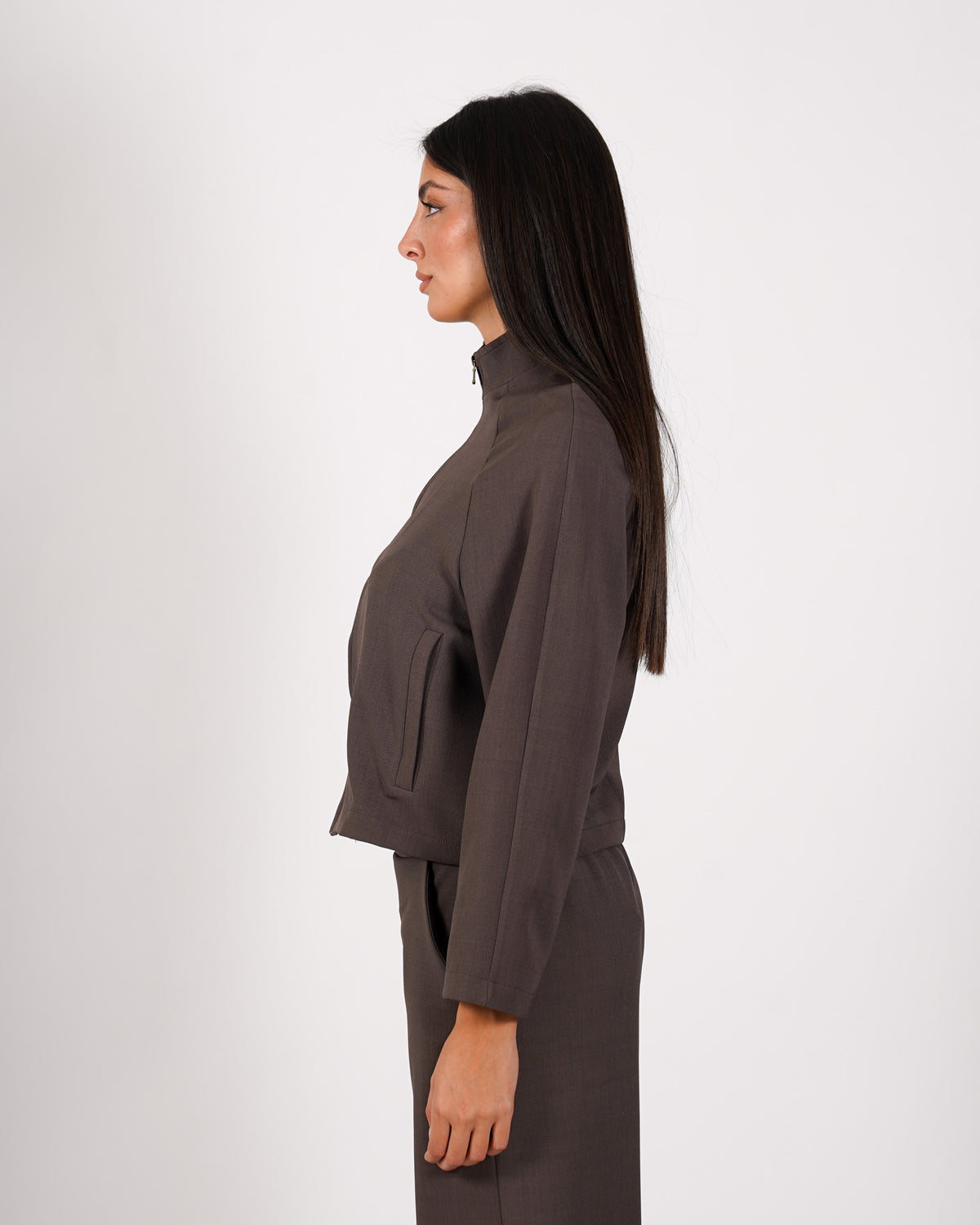 Giacca cropped con zip - Sannita