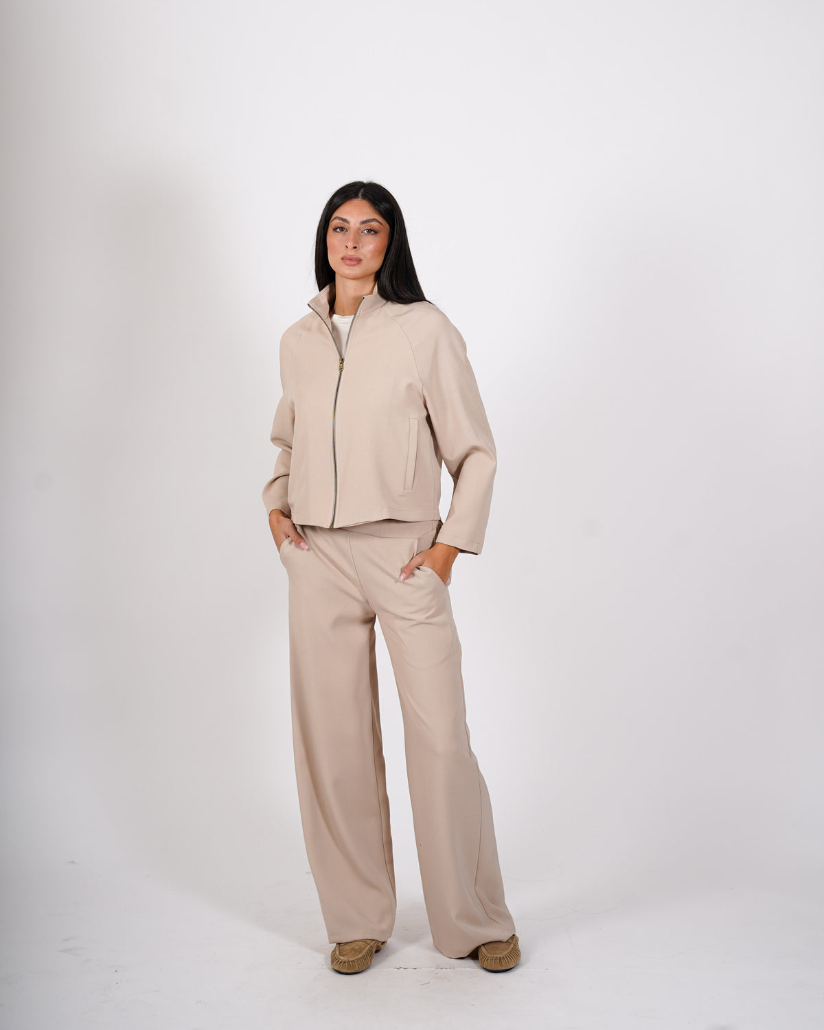 Giacca cropped con zip - Sannita