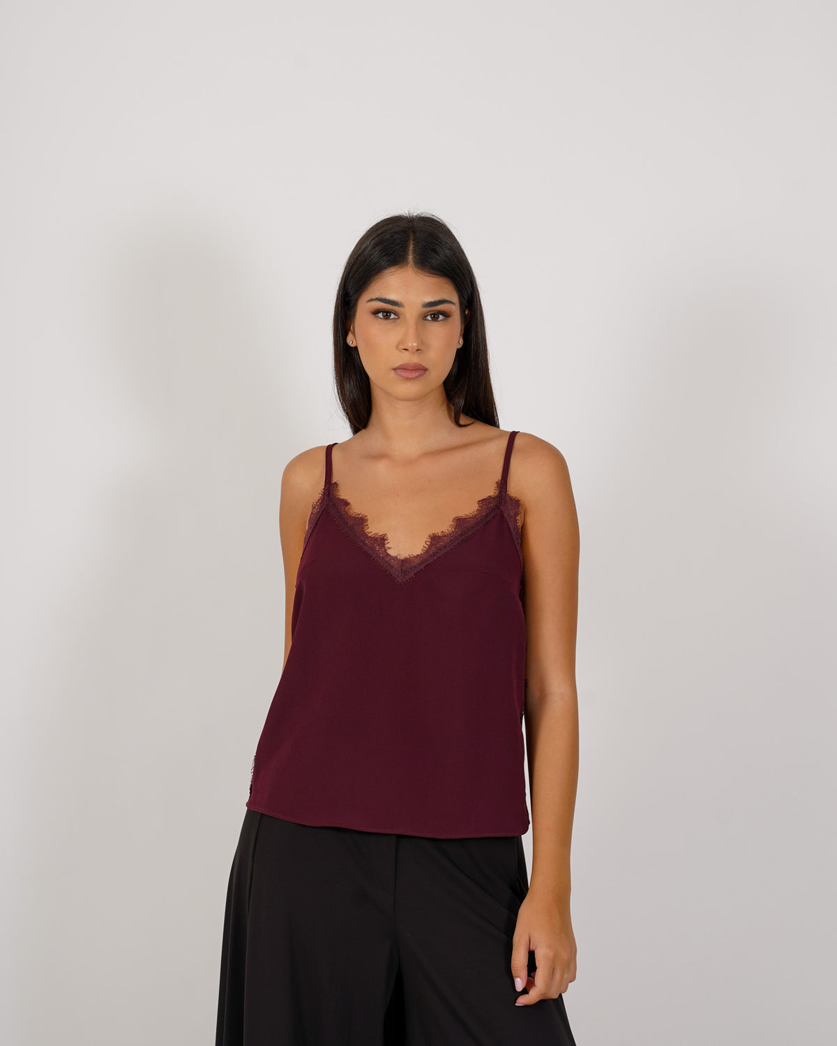 Canotta con profilo in macrame - Disinvolta