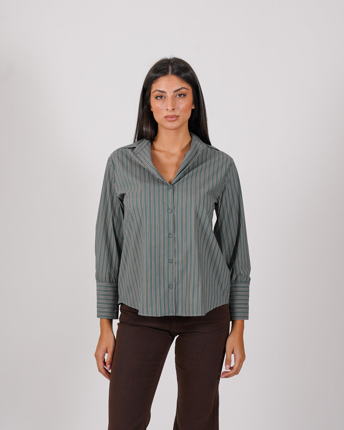 Camicia rigata in cotone - Leggera