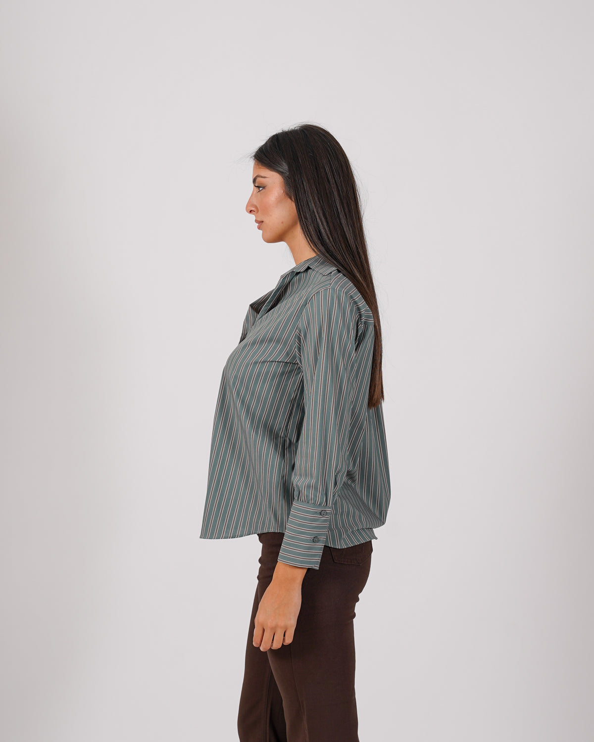 Camicia rigata in cotone - Leggera