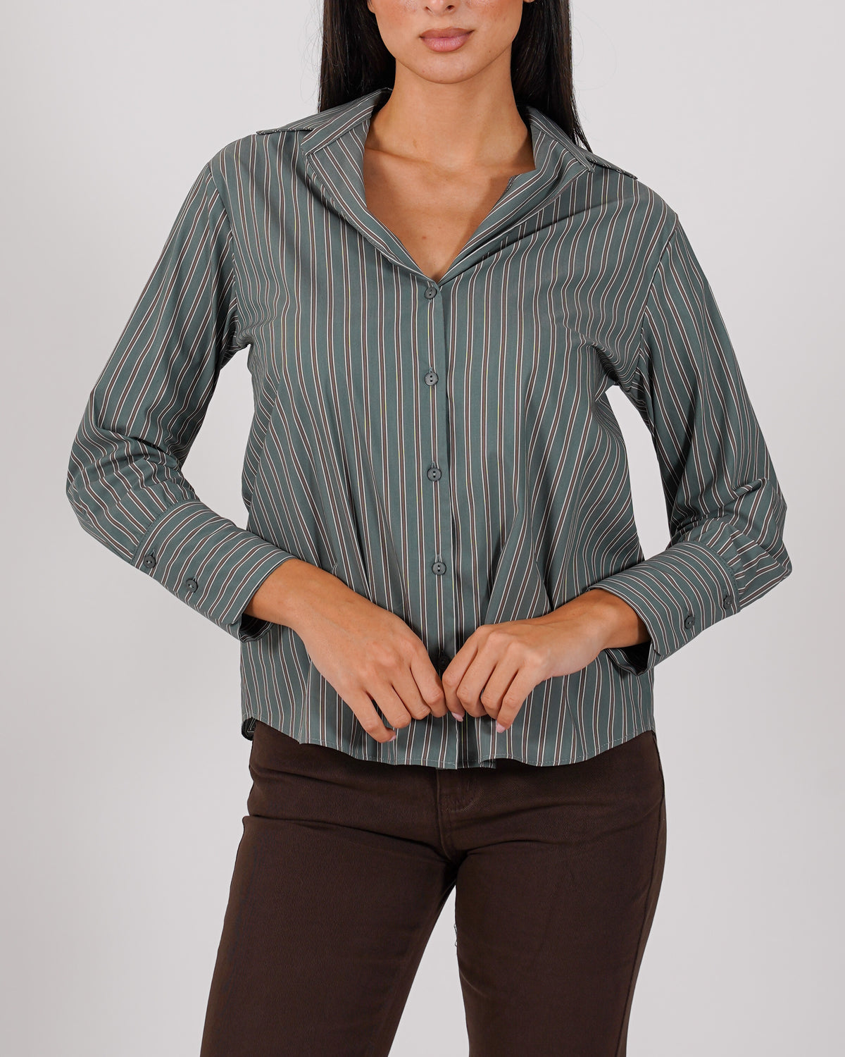 Camicia rigata in cotone - Leggera