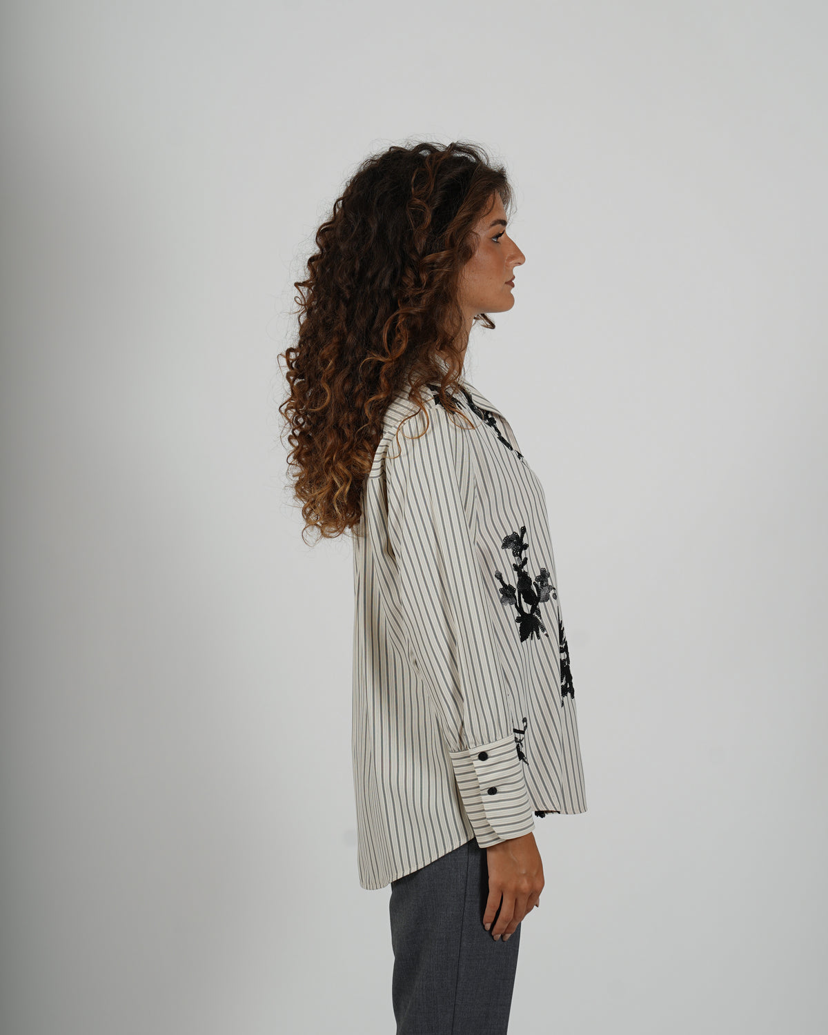 Camicia rigata in cotone - Leggera