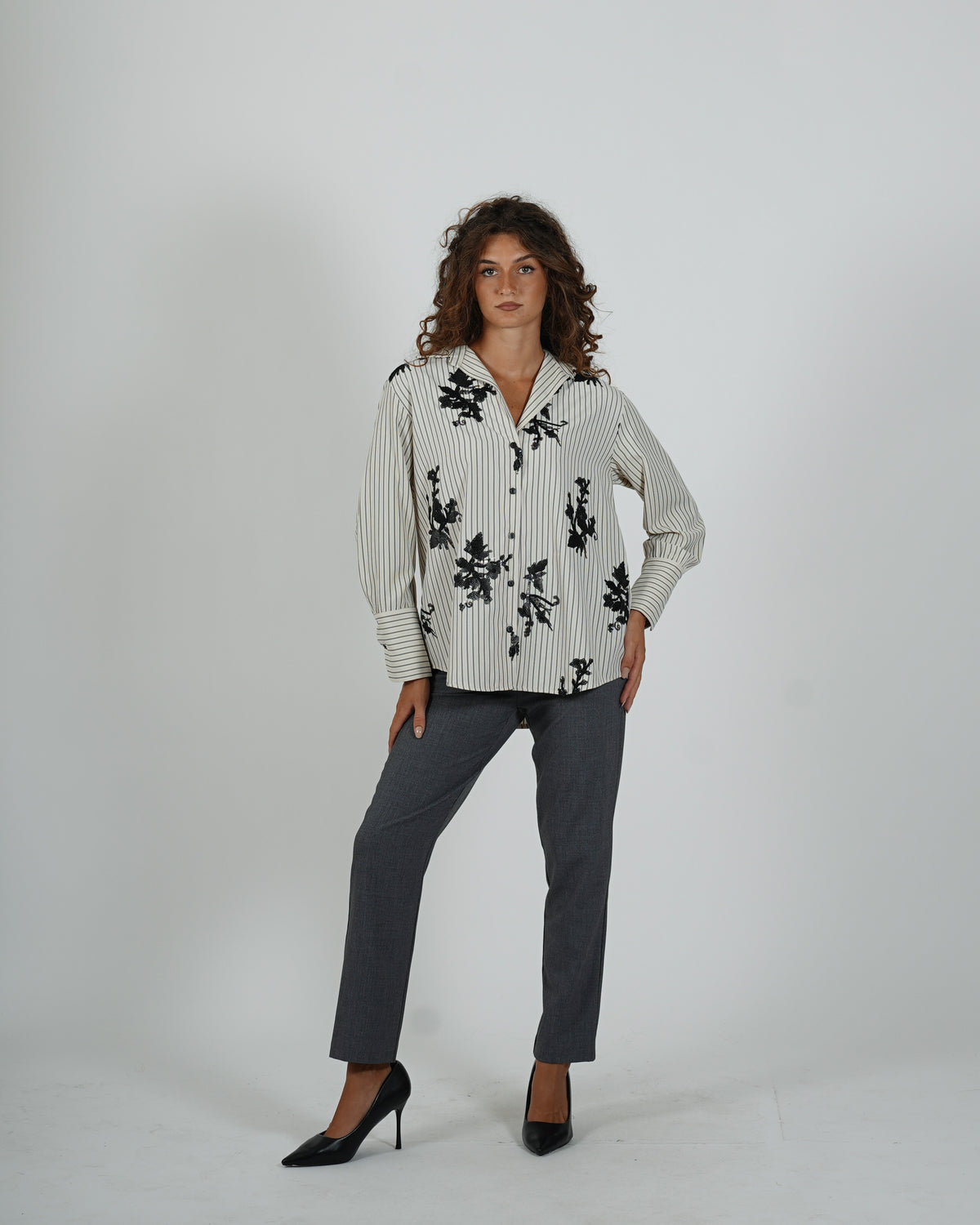 Camicia rigata in cotone - Leggera