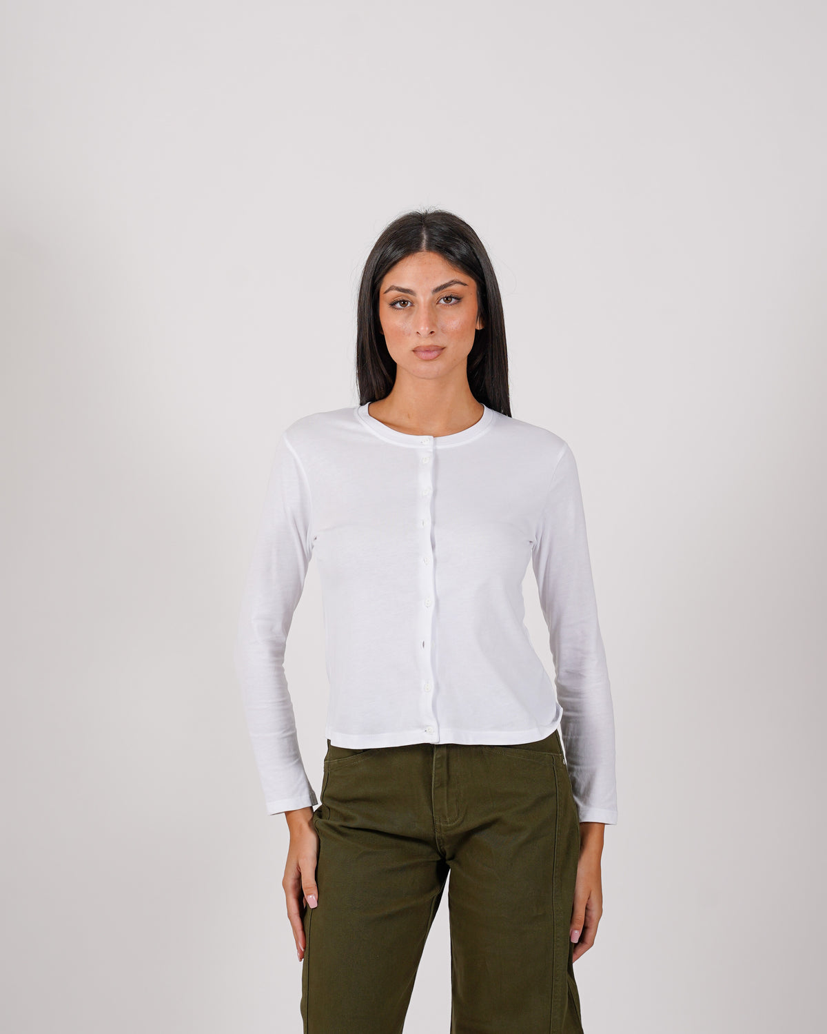 Shirt serafino slim fit in cotone - Magica