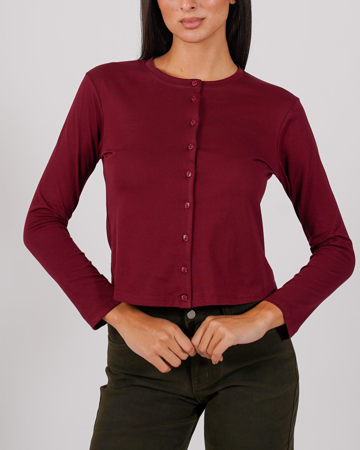 Shirt serafino slim fit in cotone - Magica