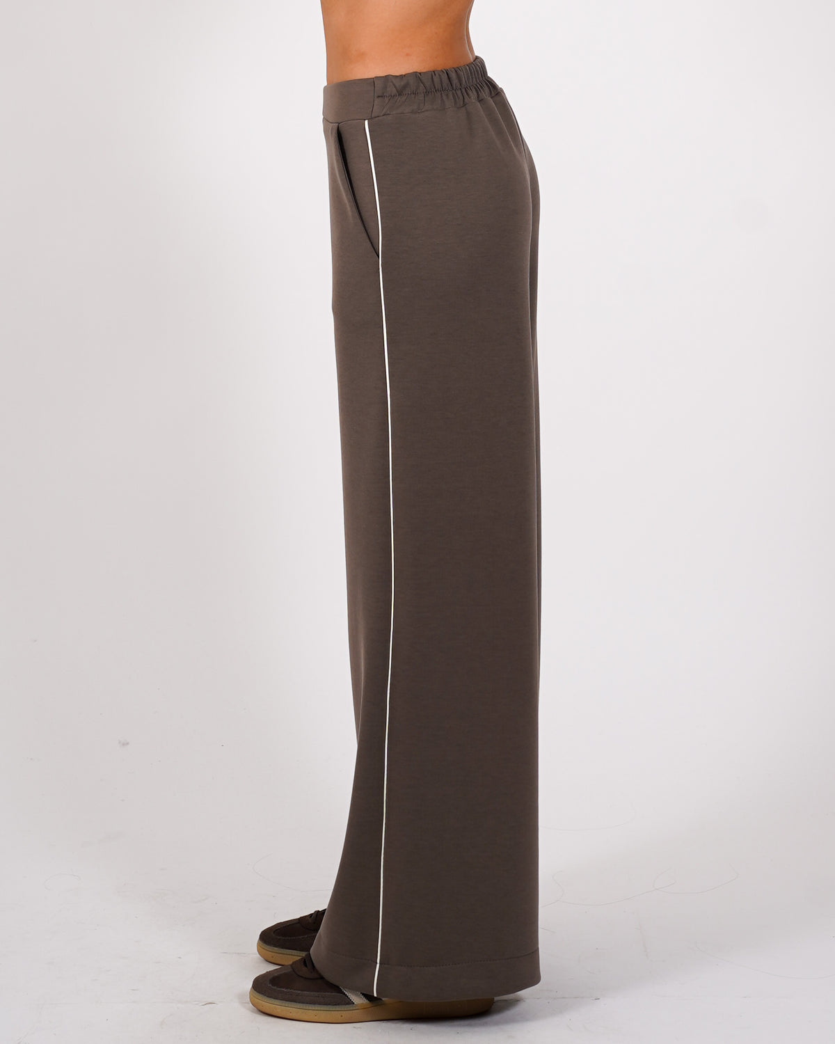 Pantaloni felpa con elastico con profilo a contrasto - Gubbio