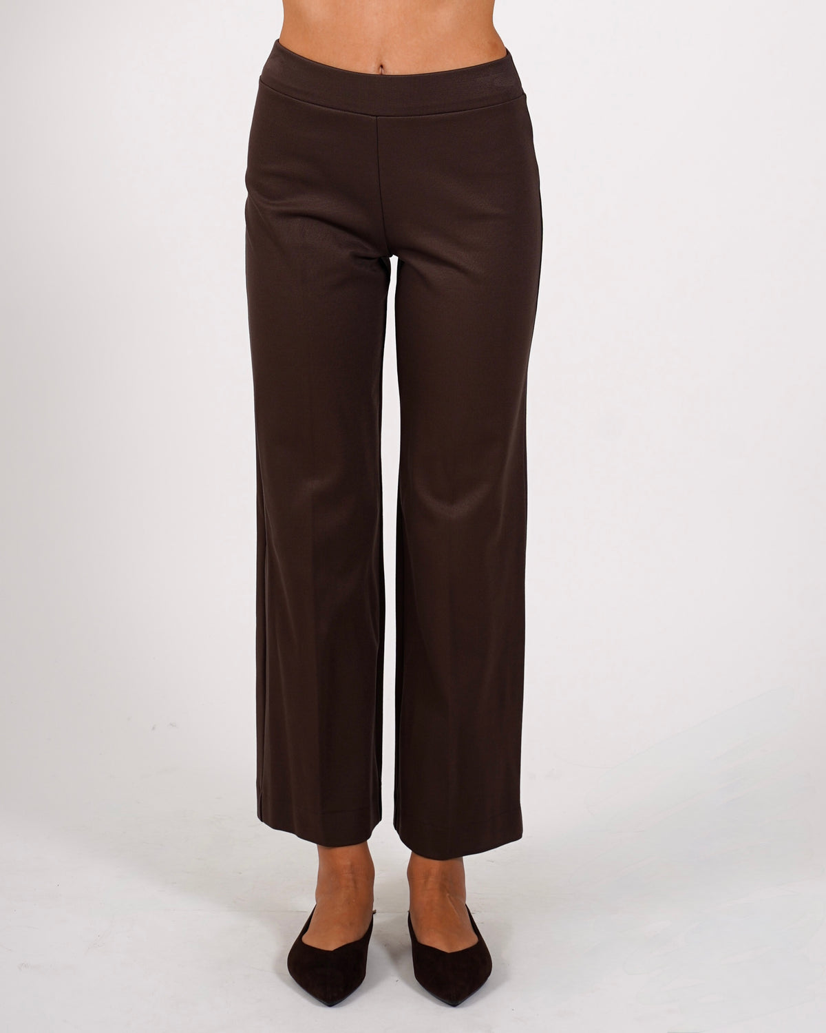 Pantaloni cropped in tessuto diagonale - Durango