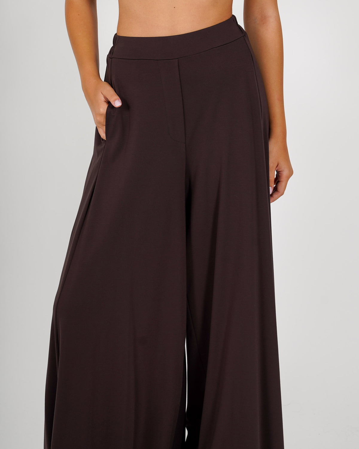 Pantaloni con baschina e gamba larga - Karen