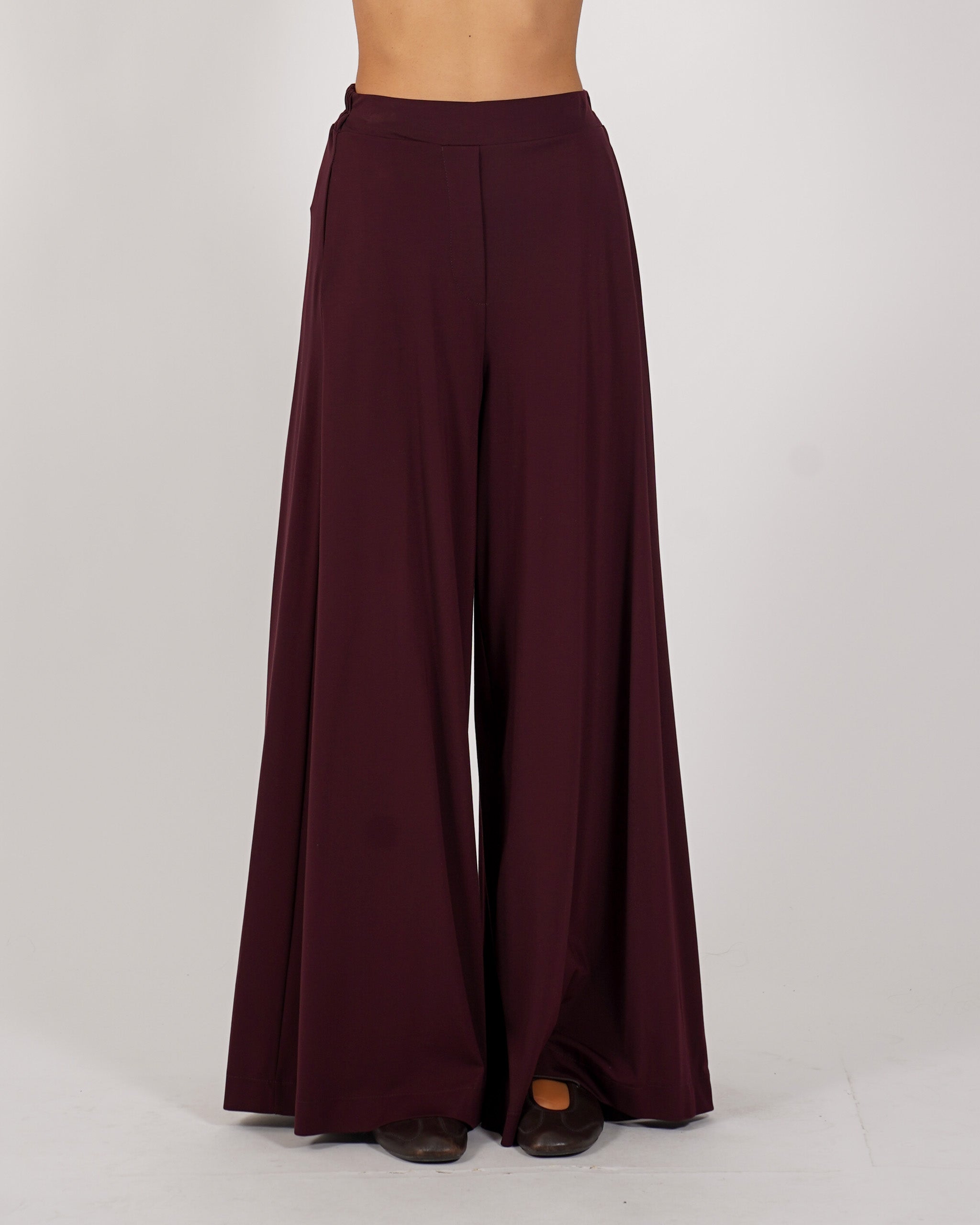 Pantaloni con baschina e gamba larga - Karen