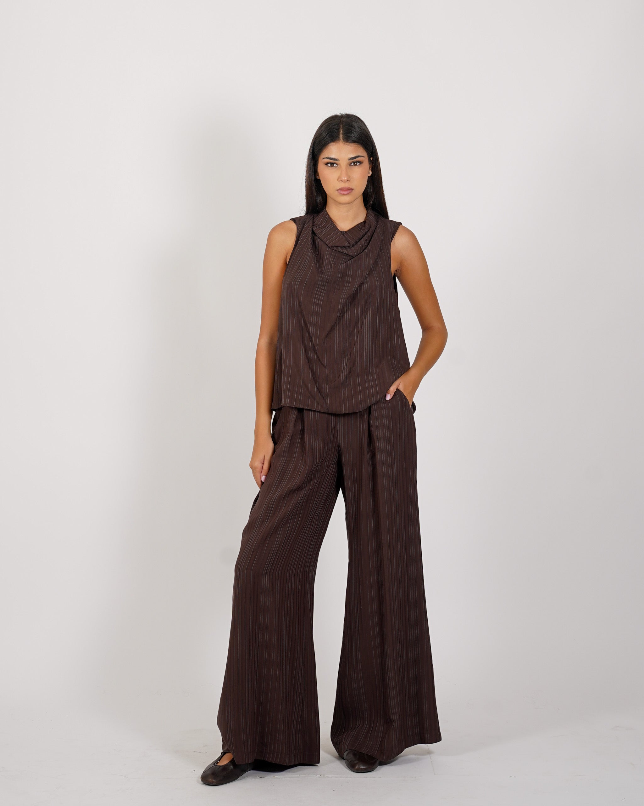 Pantaloni con baschina e gamba larga - Kosice