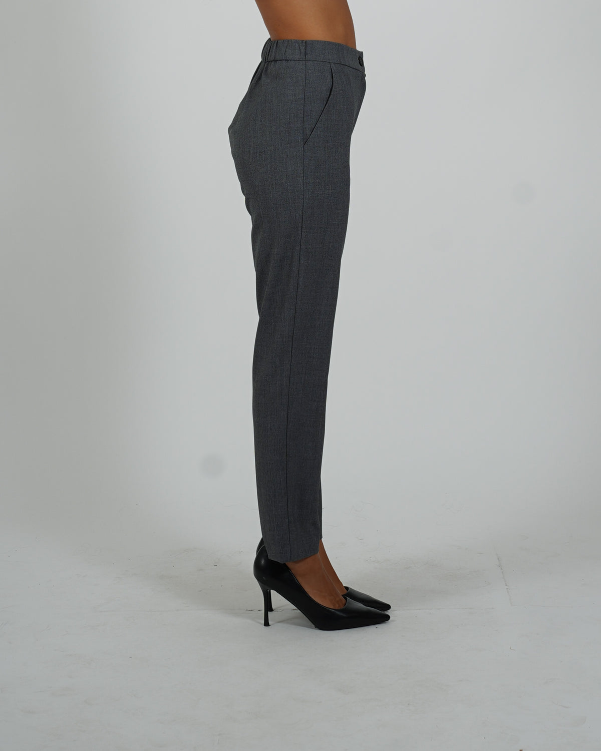 Pantaloni regular fit in frescolana - Aremogna