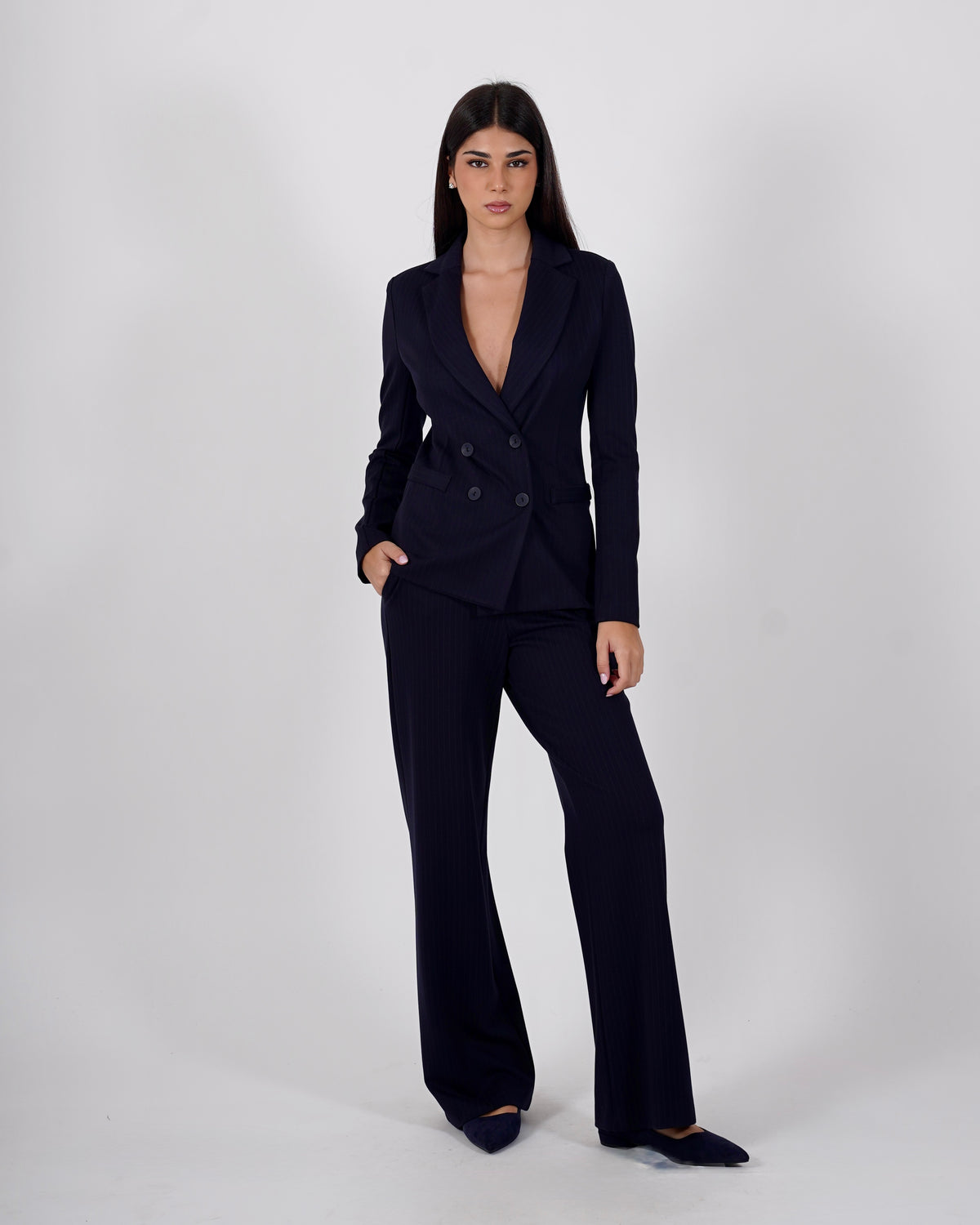 Pantaloni gessati regular fit - Talanga