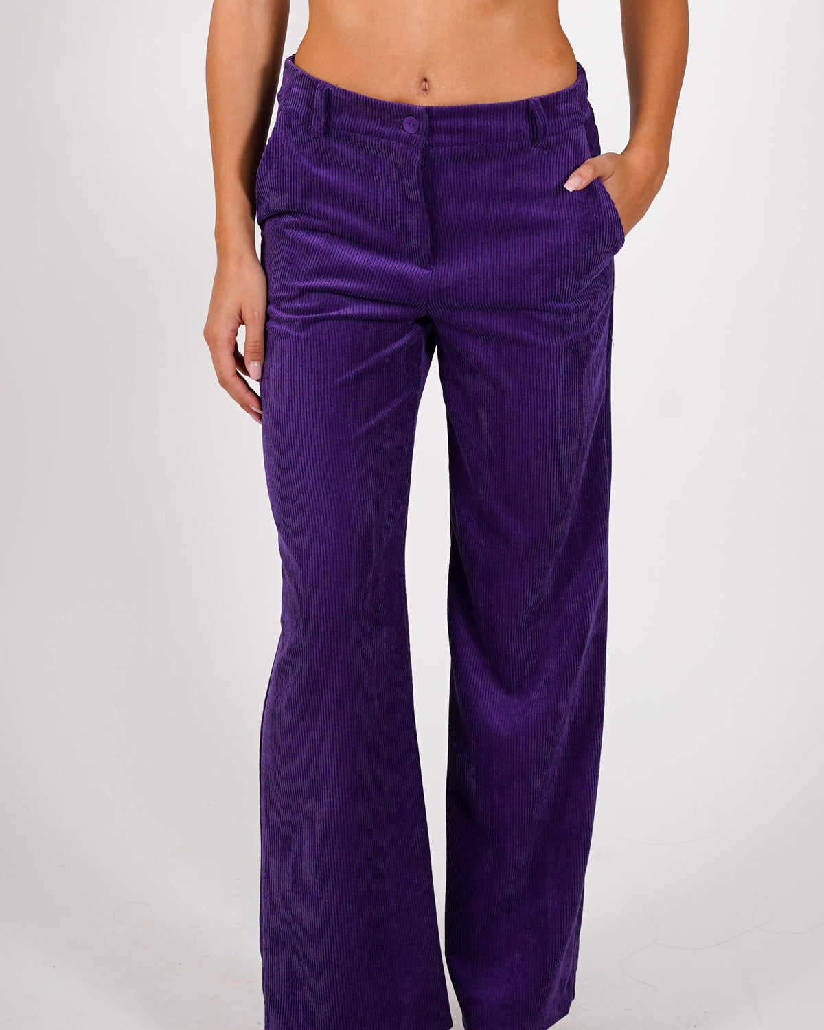 Pantaloni regular fit in velluto - Pergola