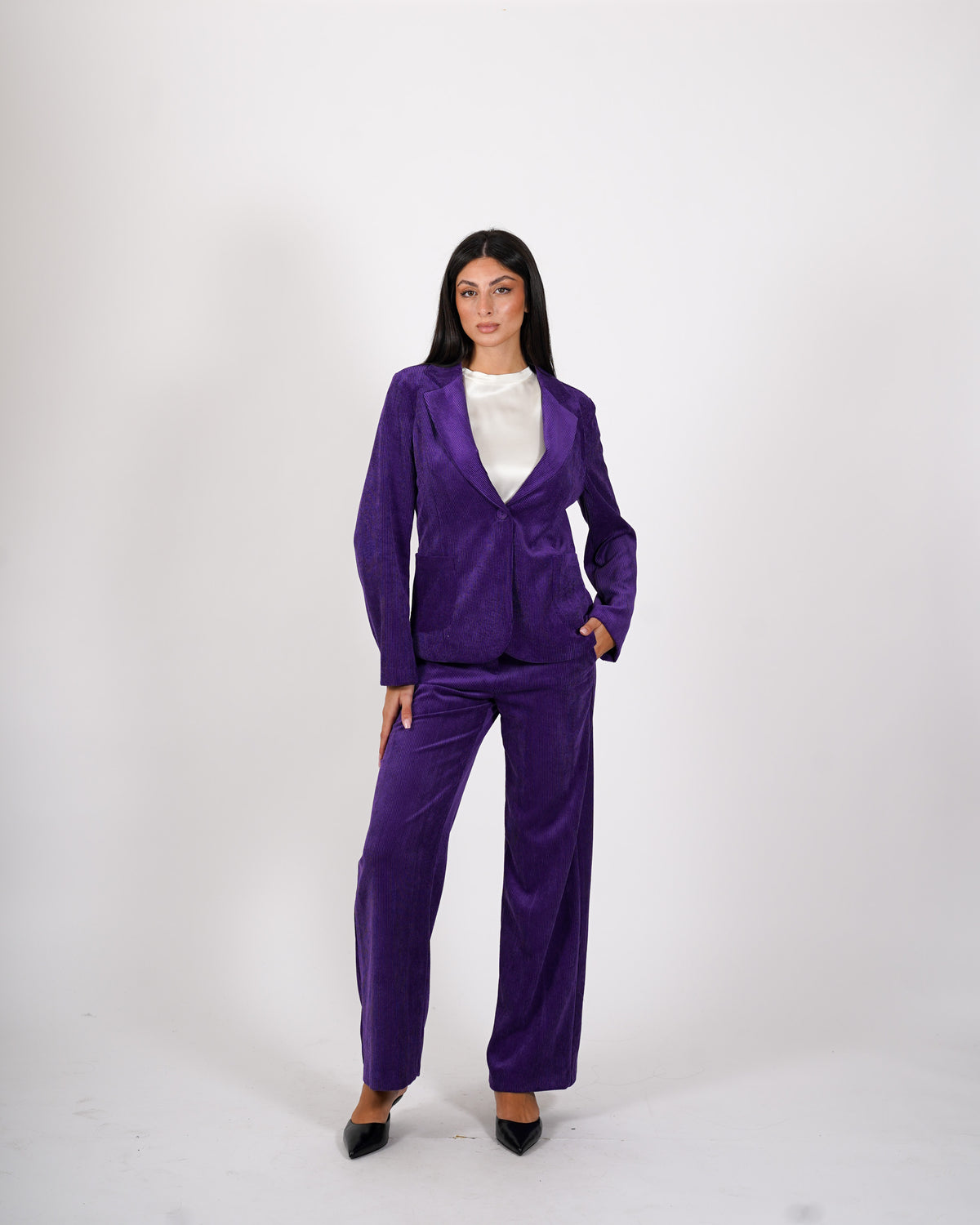 Pantaloni regular fit in velluto - Pergola