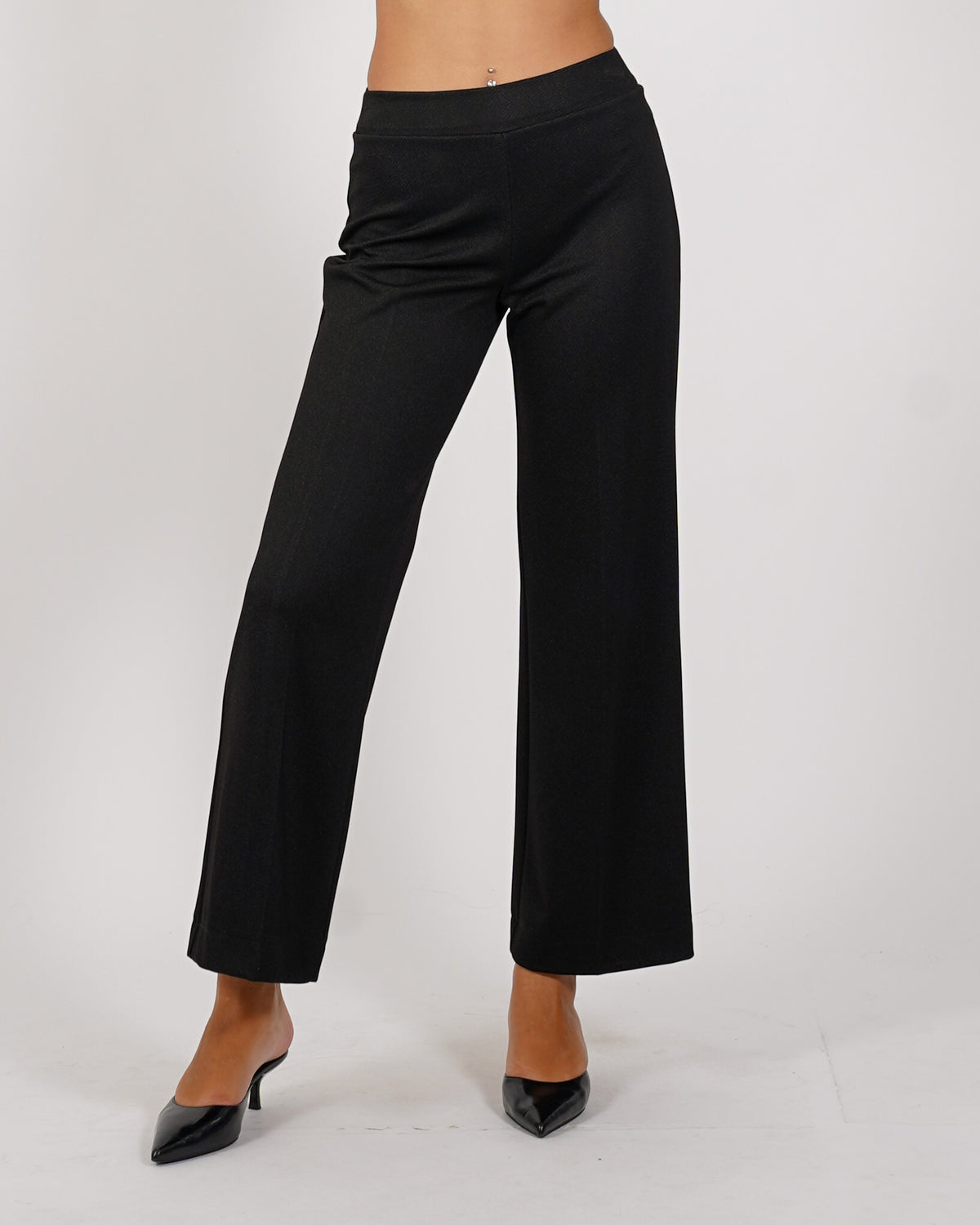 Pantaloni cropped in tessuto diagonale - Durango