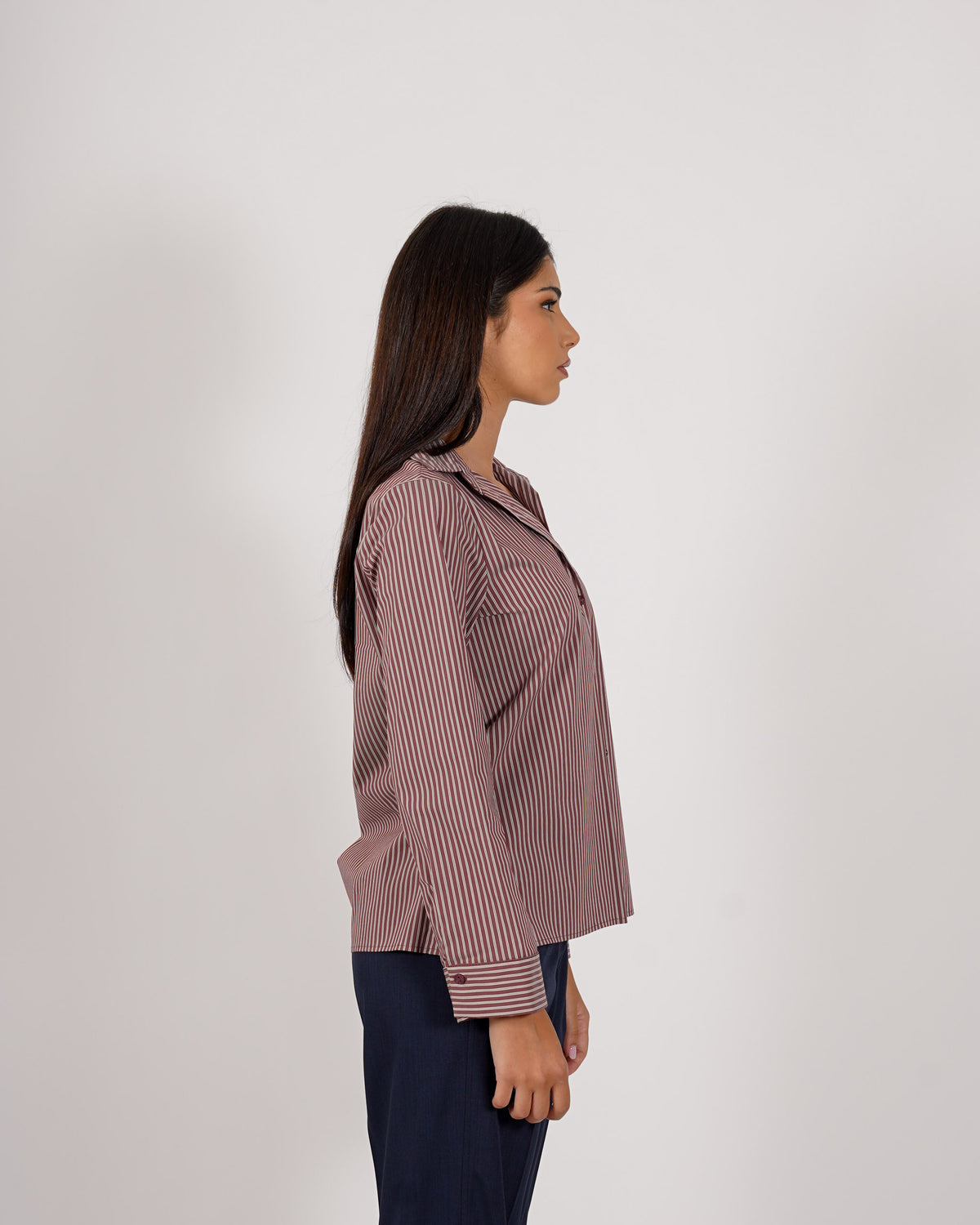 Camicia rigata manica lunga regular fit - Selenia