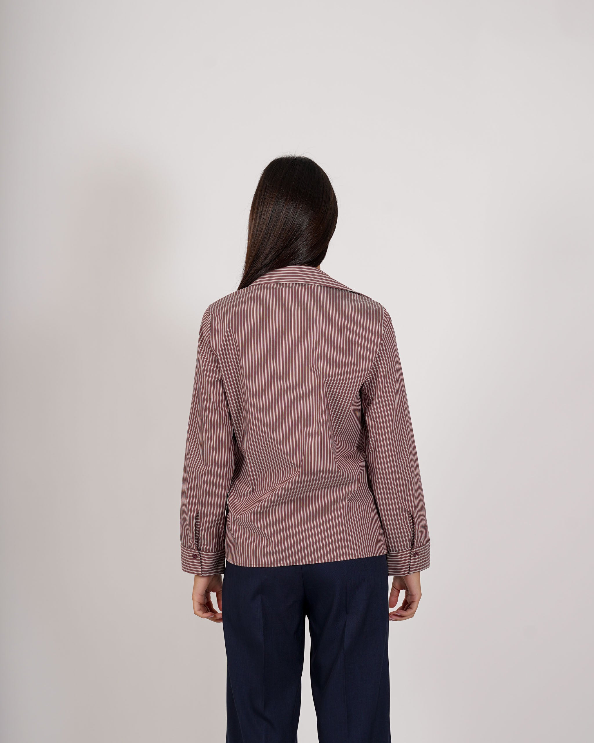 Camicia rigata manica lunga regular fit - Selenia