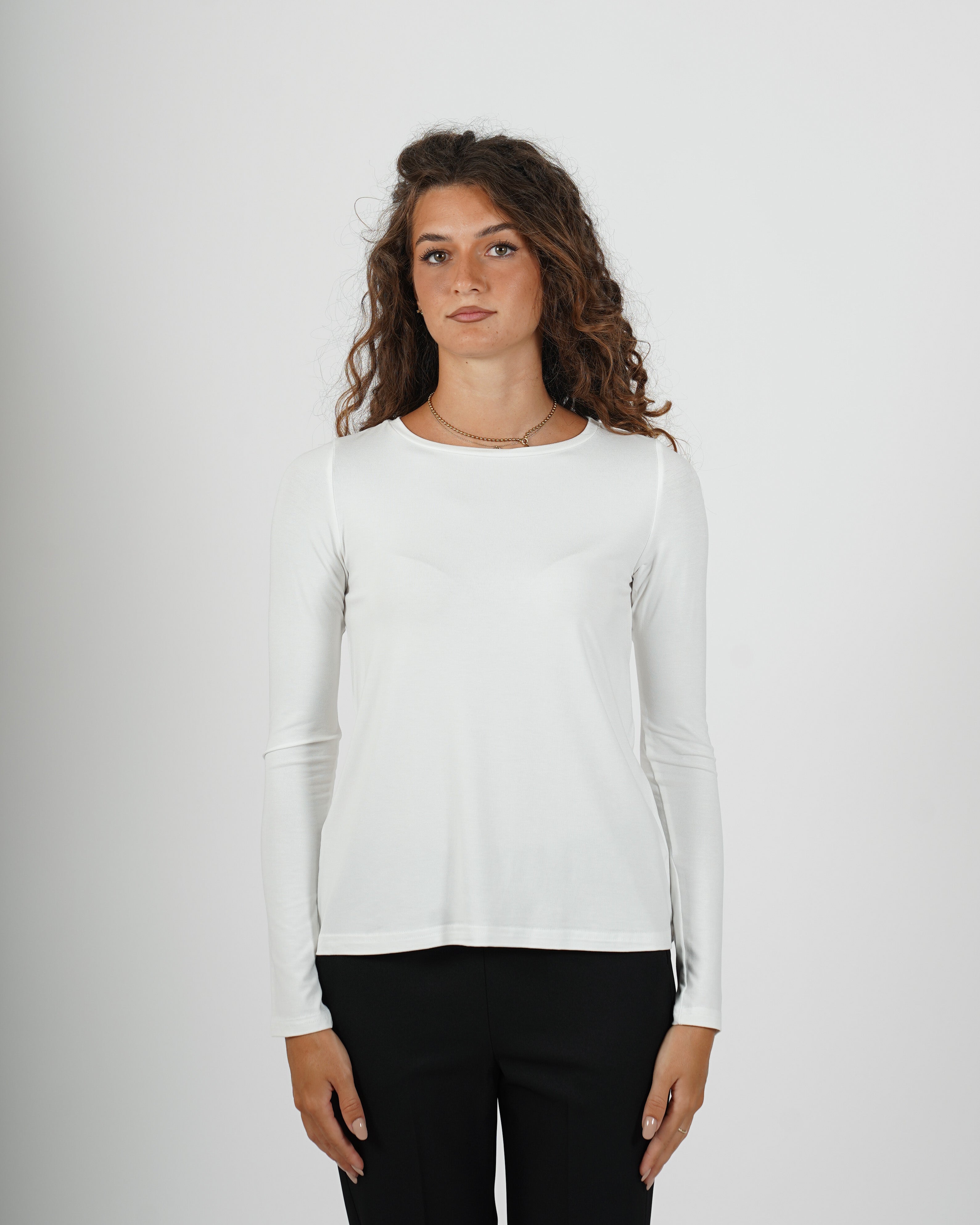 Shirt girocollo manica lunga in eco fibra - Dresda