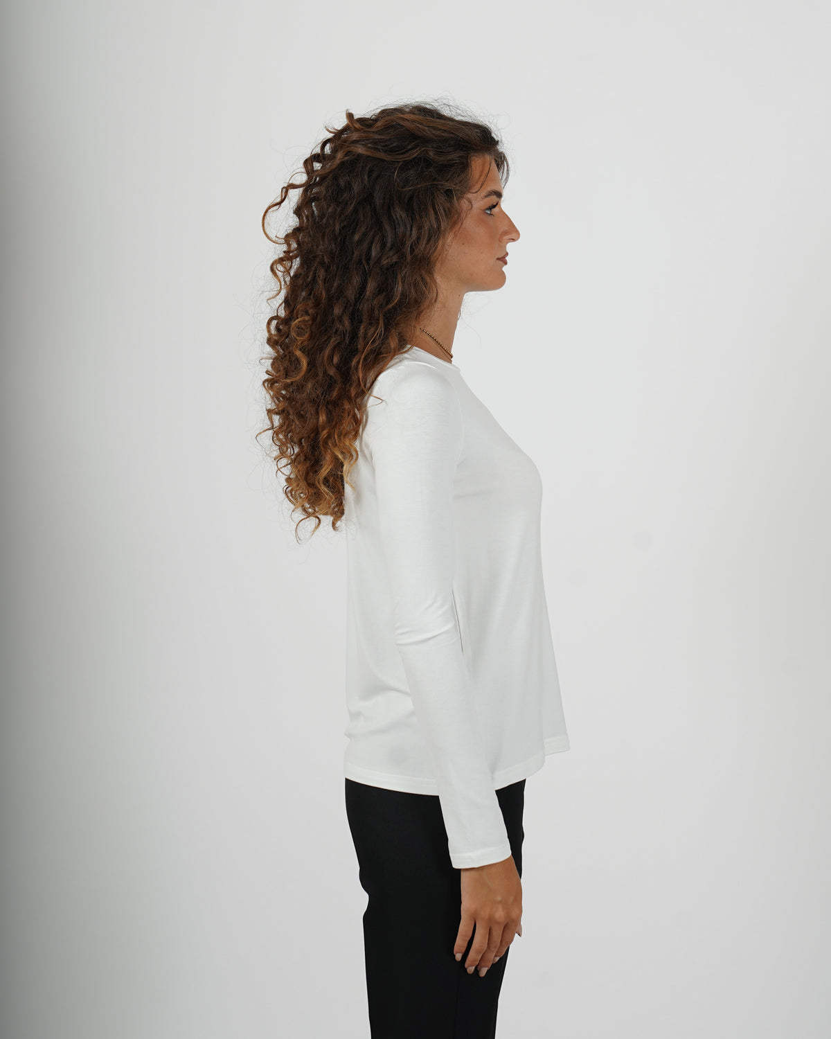 Shirt girocollo manica lunga in eco fibra - Dresda