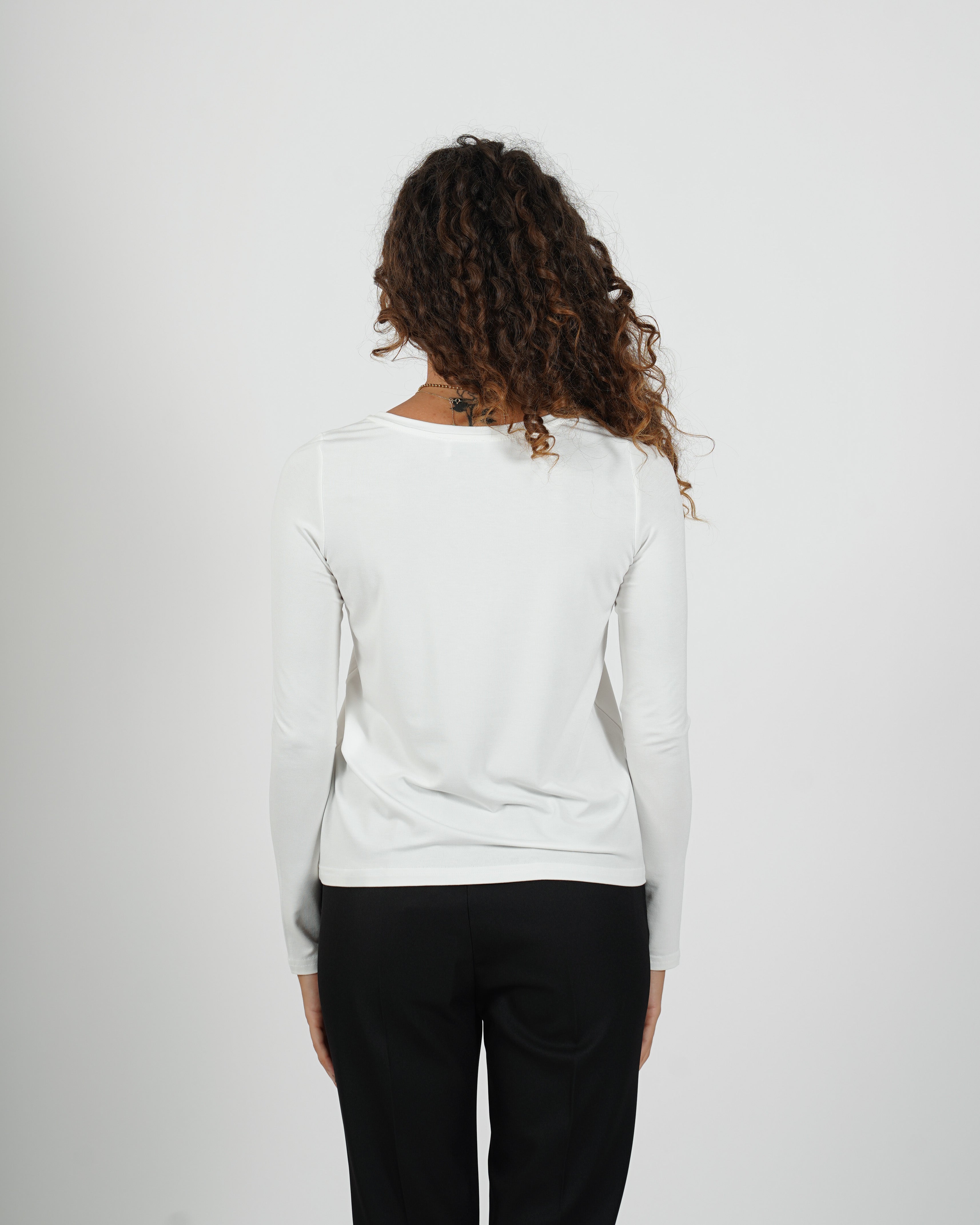 Shirt girocollo manica lunga in eco fibra - Dresda