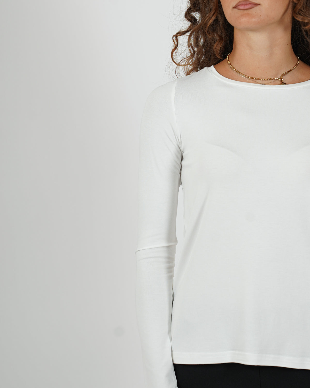 Shirt girocollo manica lunga in eco fibra - Dresda