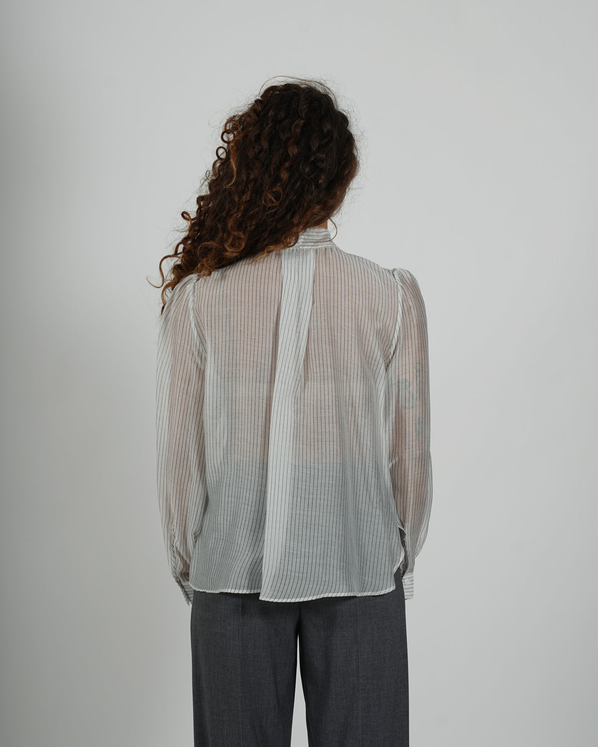 Camicia con fiocco rigata - Satirica