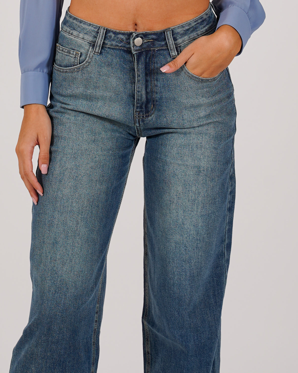 Jeans balloon fit in tela denim - Maracanà
