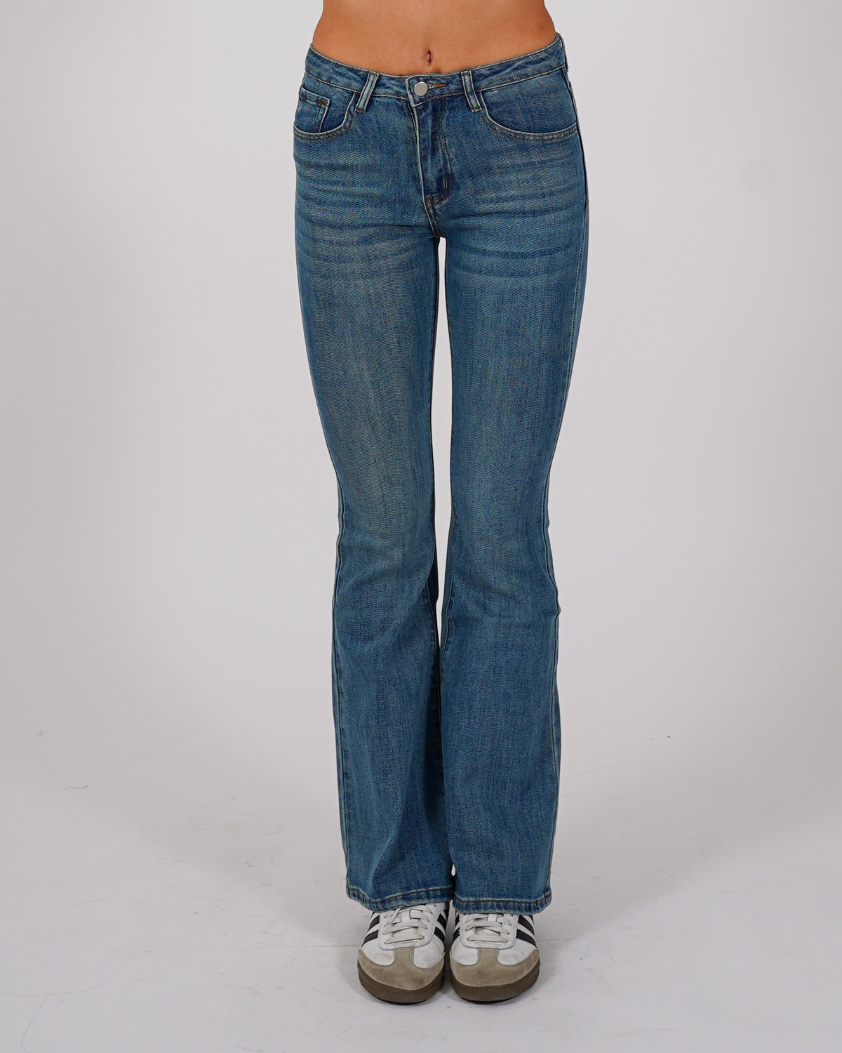 Jeans stretch gamba larga con vita regolare  - Olimpica