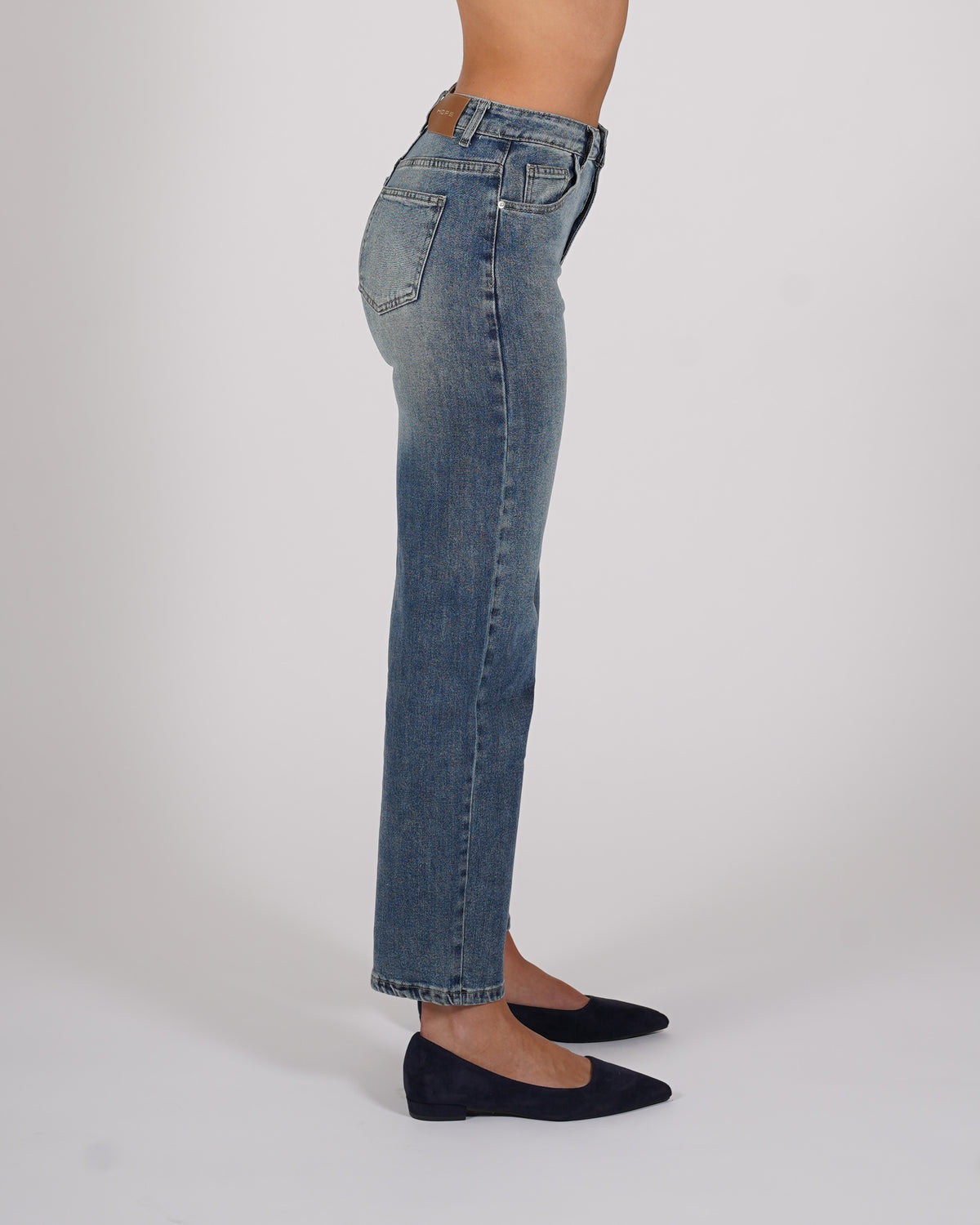 Jeans stretch gamba larga con vita regolare  - Calavera