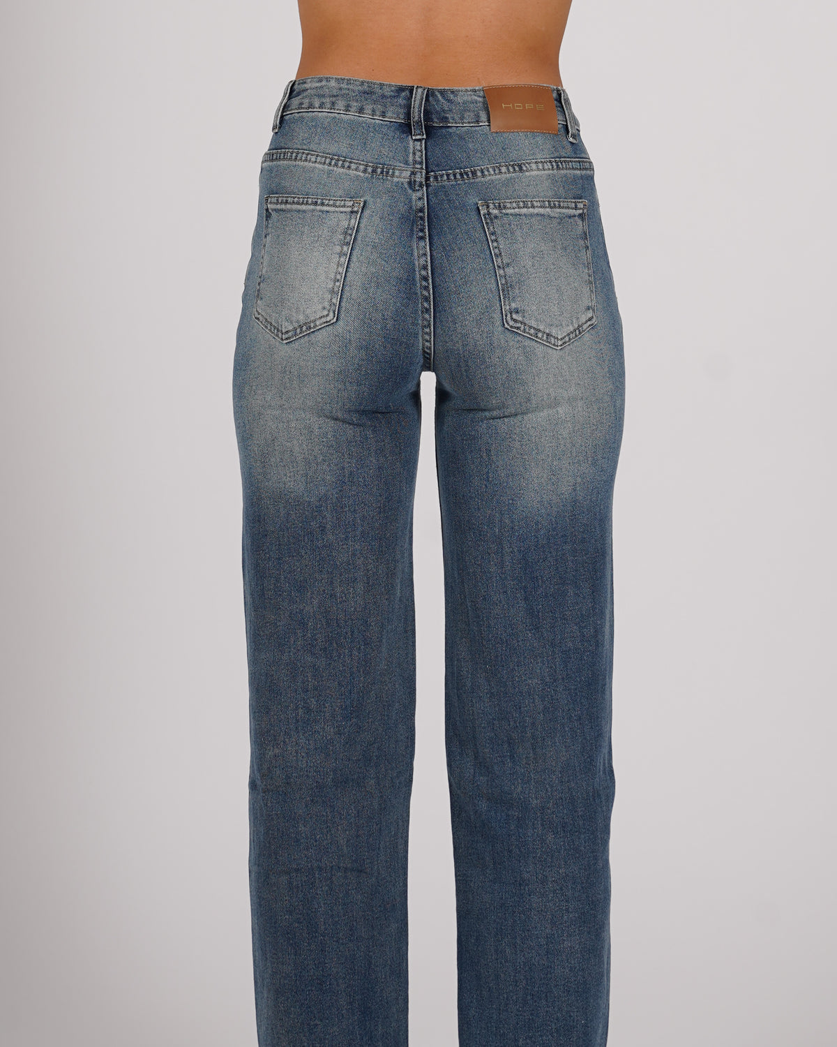 Jeans stretch gamba larga con vita regolare  - Calavera